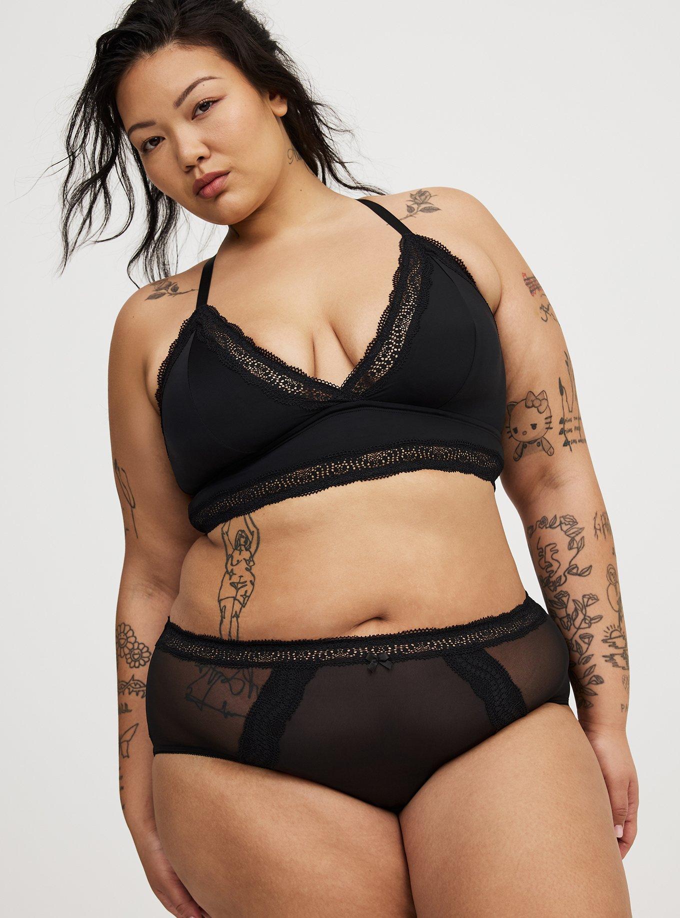 Mesh Mid-Rise Cheeky Panty