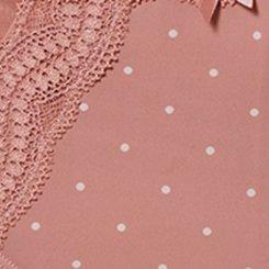 Plus Size Mesh Mid-Rise Cheeky Panty, DAINTY DOT ASHE ROSE, swatch