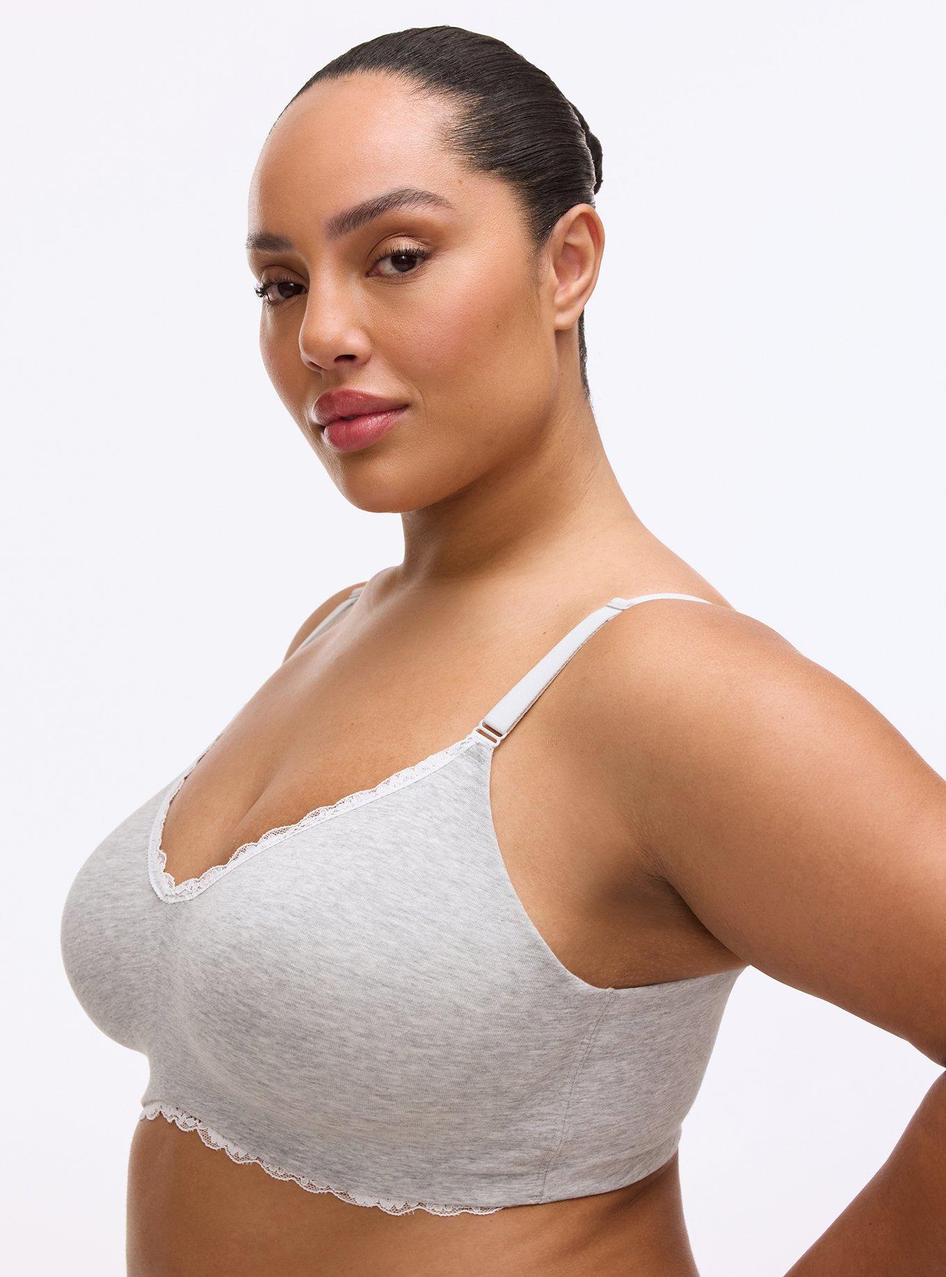 Dream Wire-Free Cotton Bra, LIGHTEST HEATHER GREY, alternate