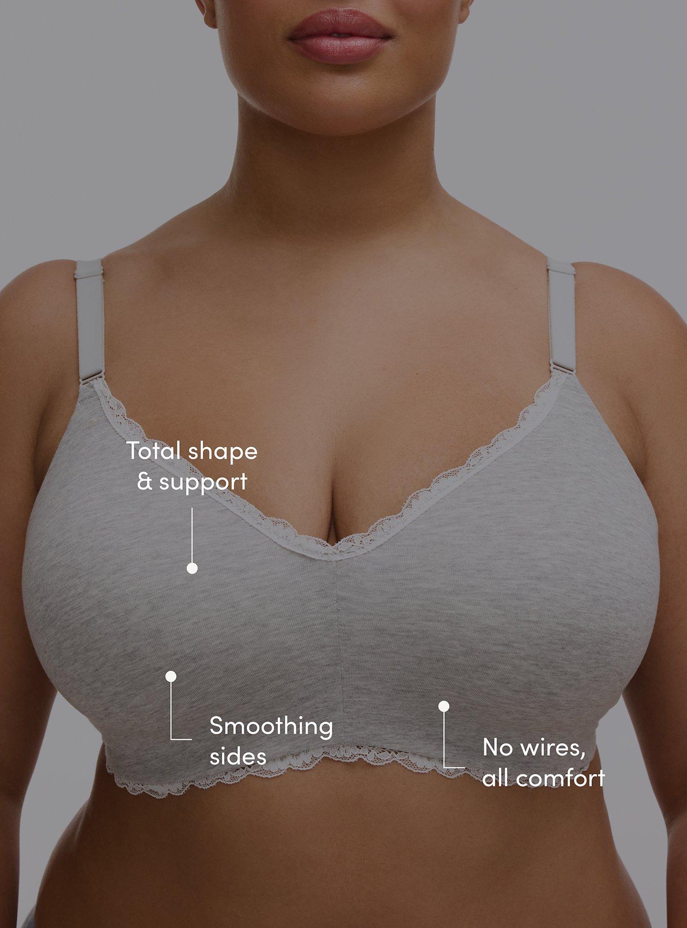 Dream Wire-Free Cotton Bra, LIGHTEST HEATHER GREY, alternate