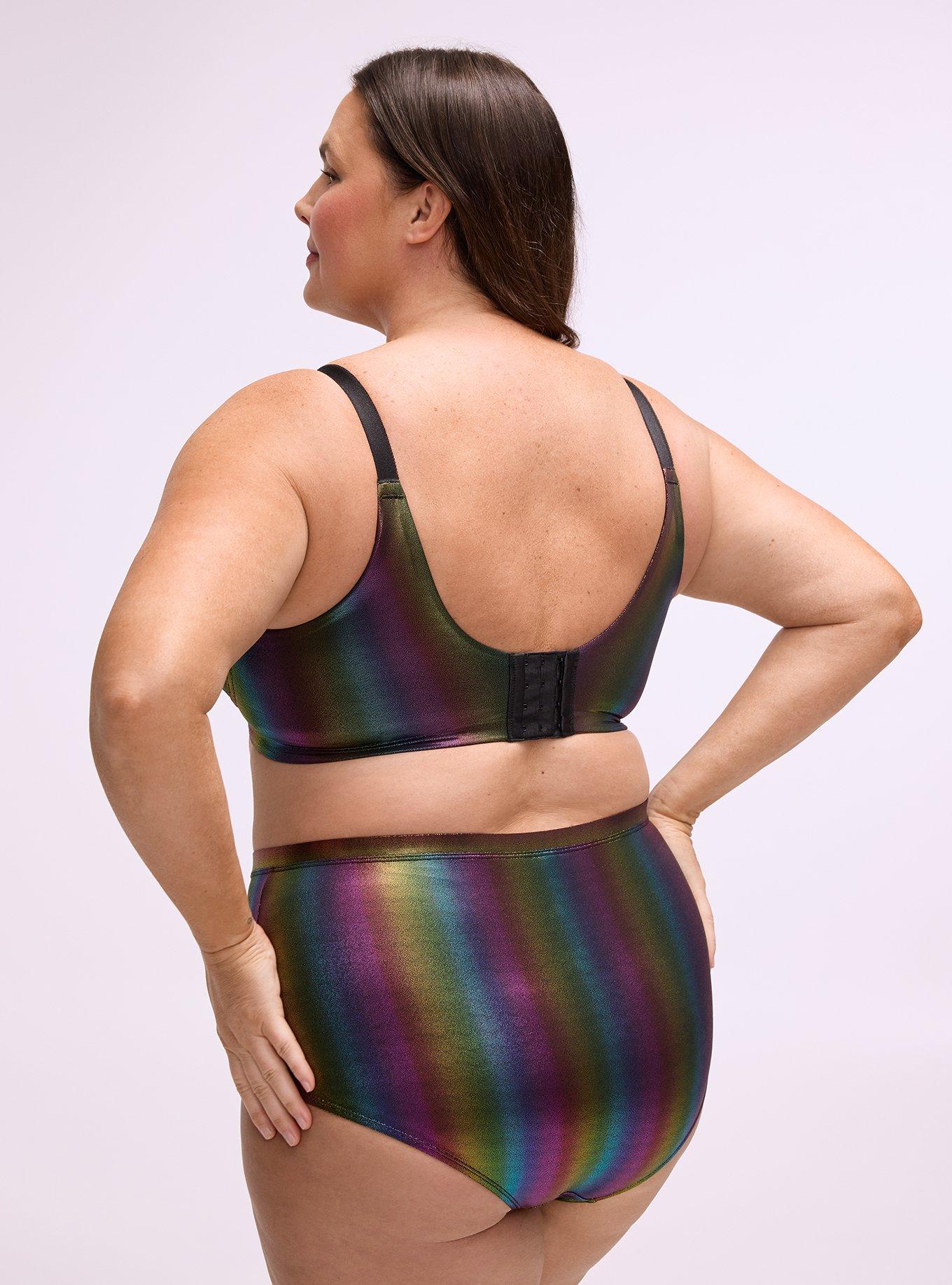 Wire-Free Push-Up Bra, RAINBOW FOIL, alternate