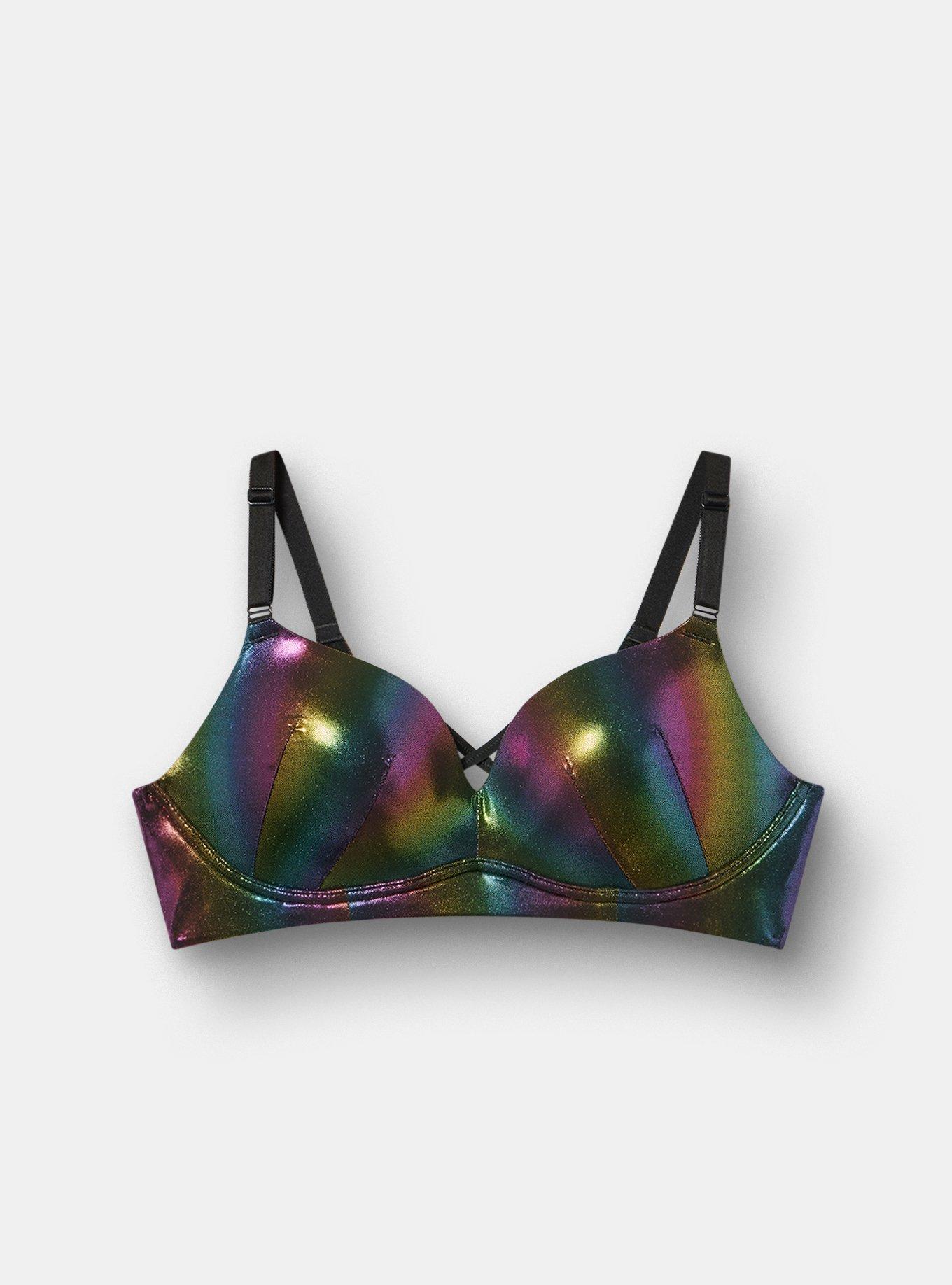 Wire-Free Push-Up Bra, RAINBOW FOIL, hi-res