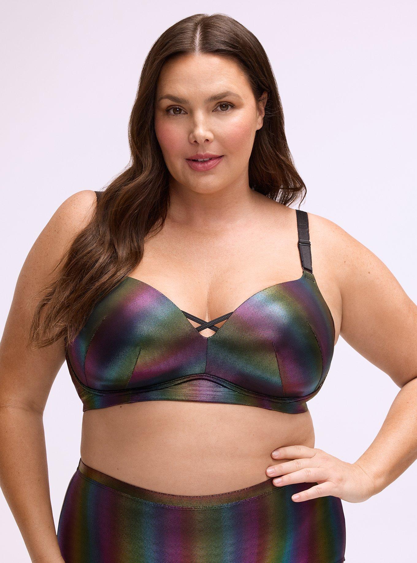 Wire-Free Push-Up Bra, RAINBOW FOIL, hi-res