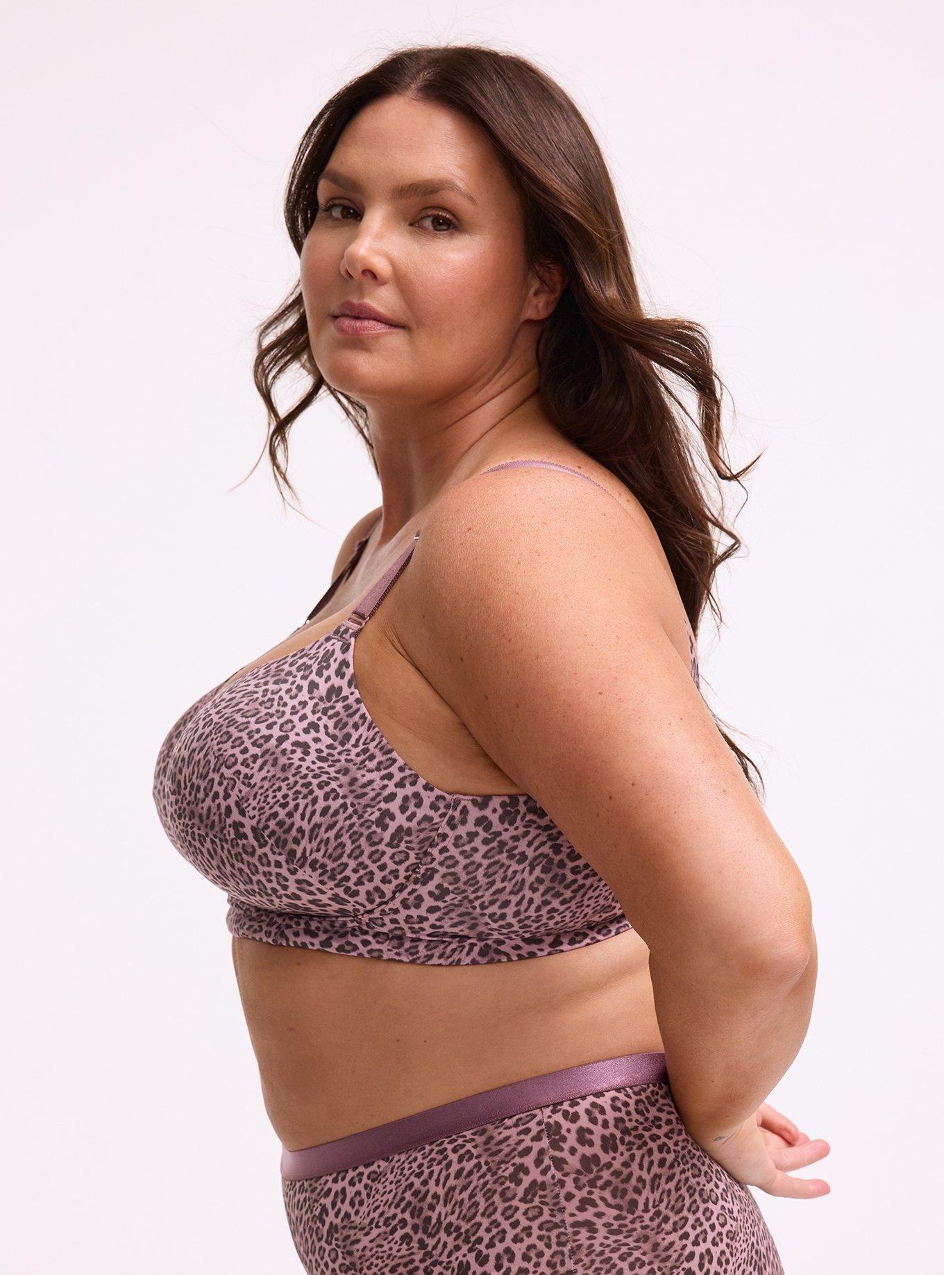 Wire-Free Push-Up Smooth Bra, CLASSIC LEOPARD KEEPSAKE LILAC, alternate
