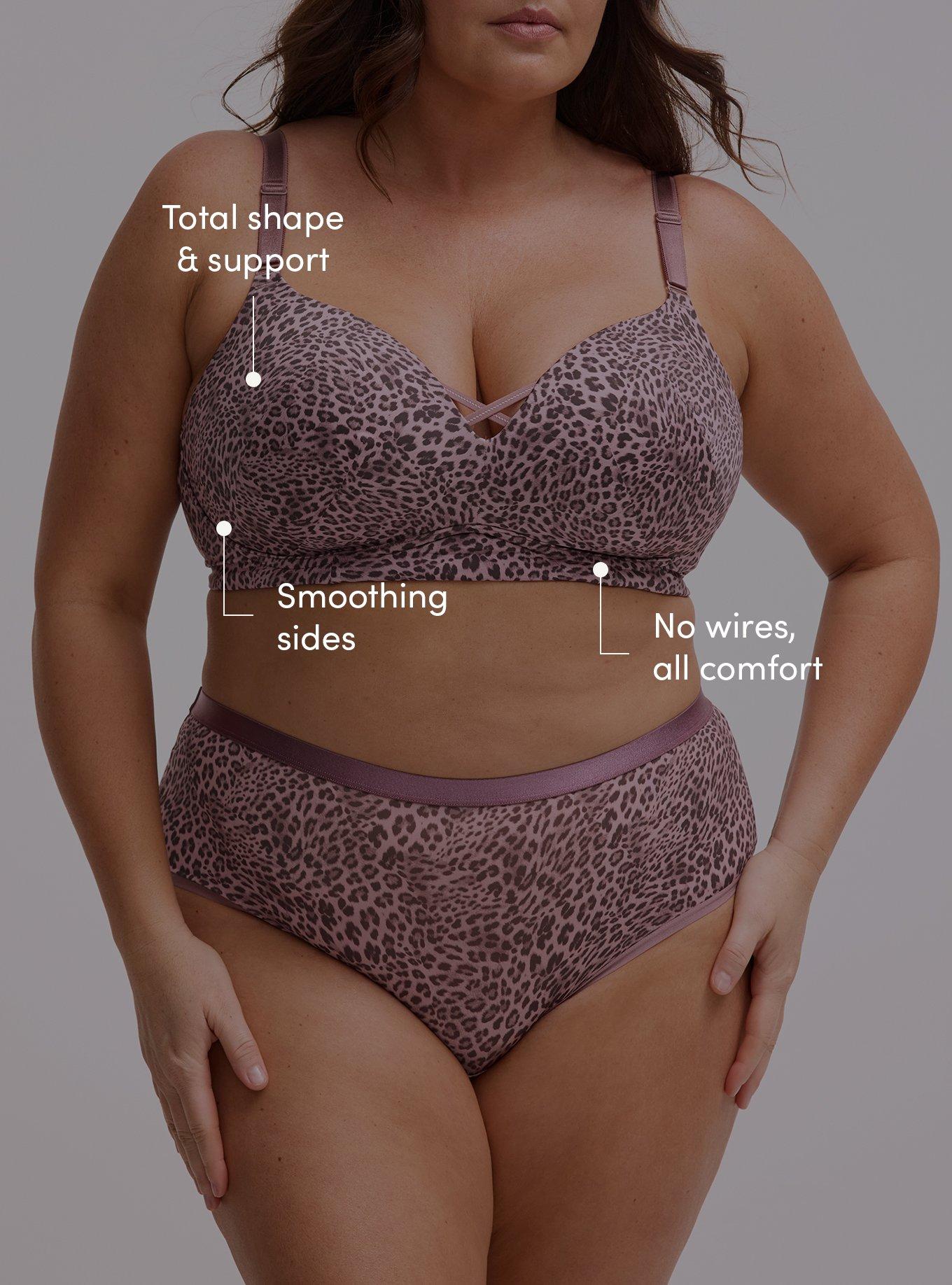 Wire-Free Push-Up Smooth Bra, CLASSIC LEOPARD KEEPSAKE LILAC, alternate