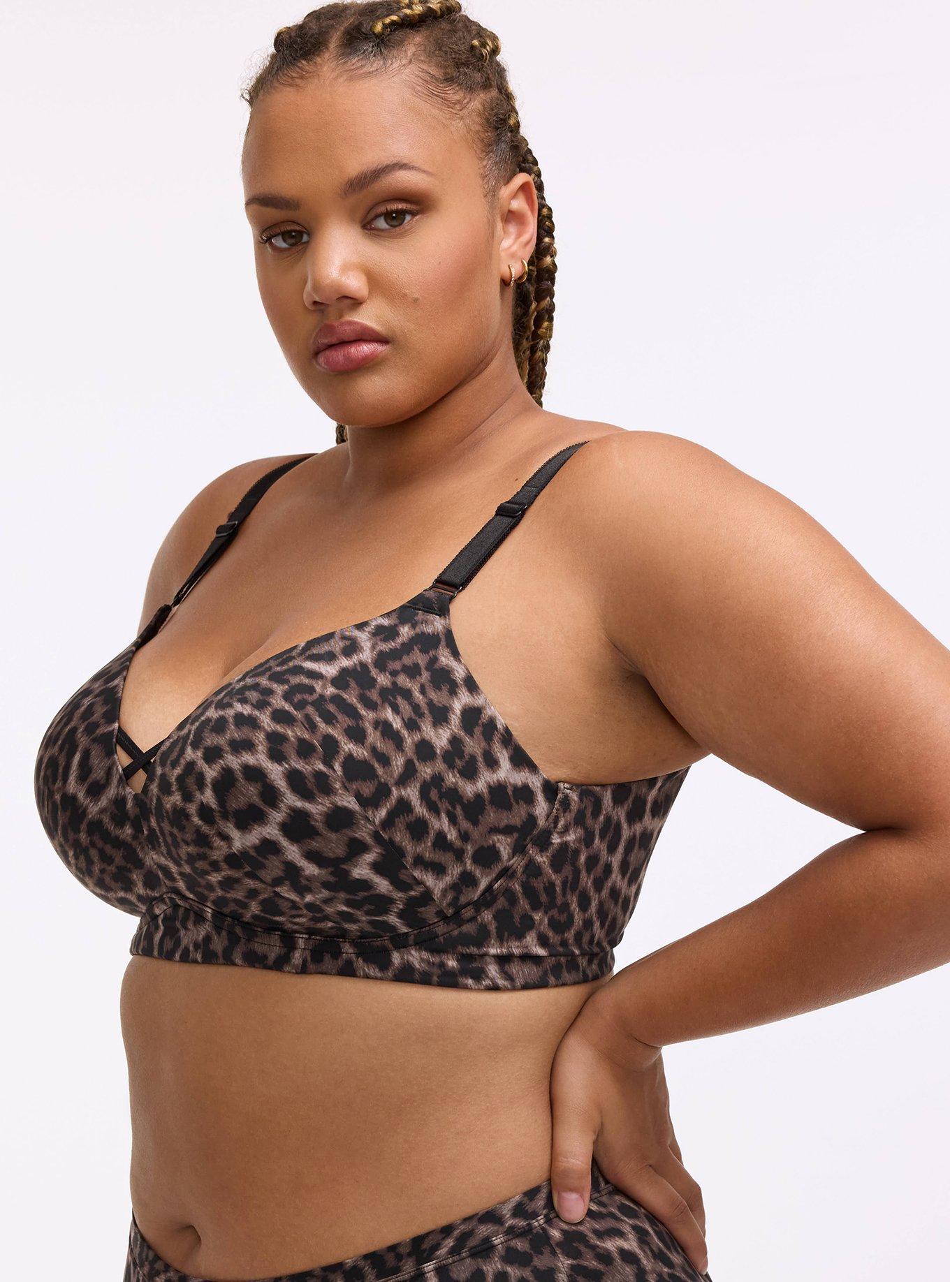 Wire-Free Push-Up Bra, ON THE PROWL LEOPARD BROWN, alternate