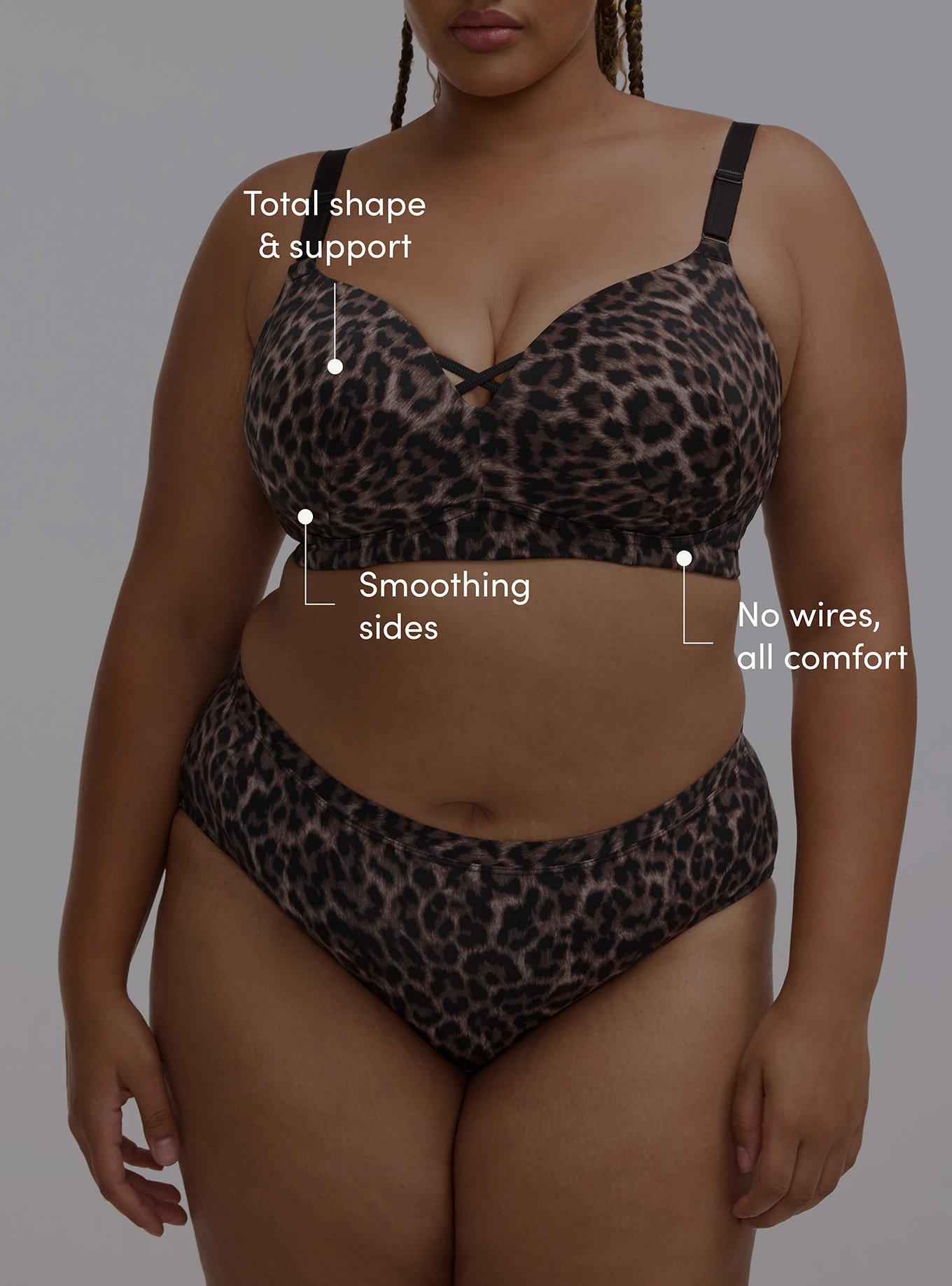 Wire-Free Push-Up Bra, ON THE PROWL LEOPARD BROWN, alternate