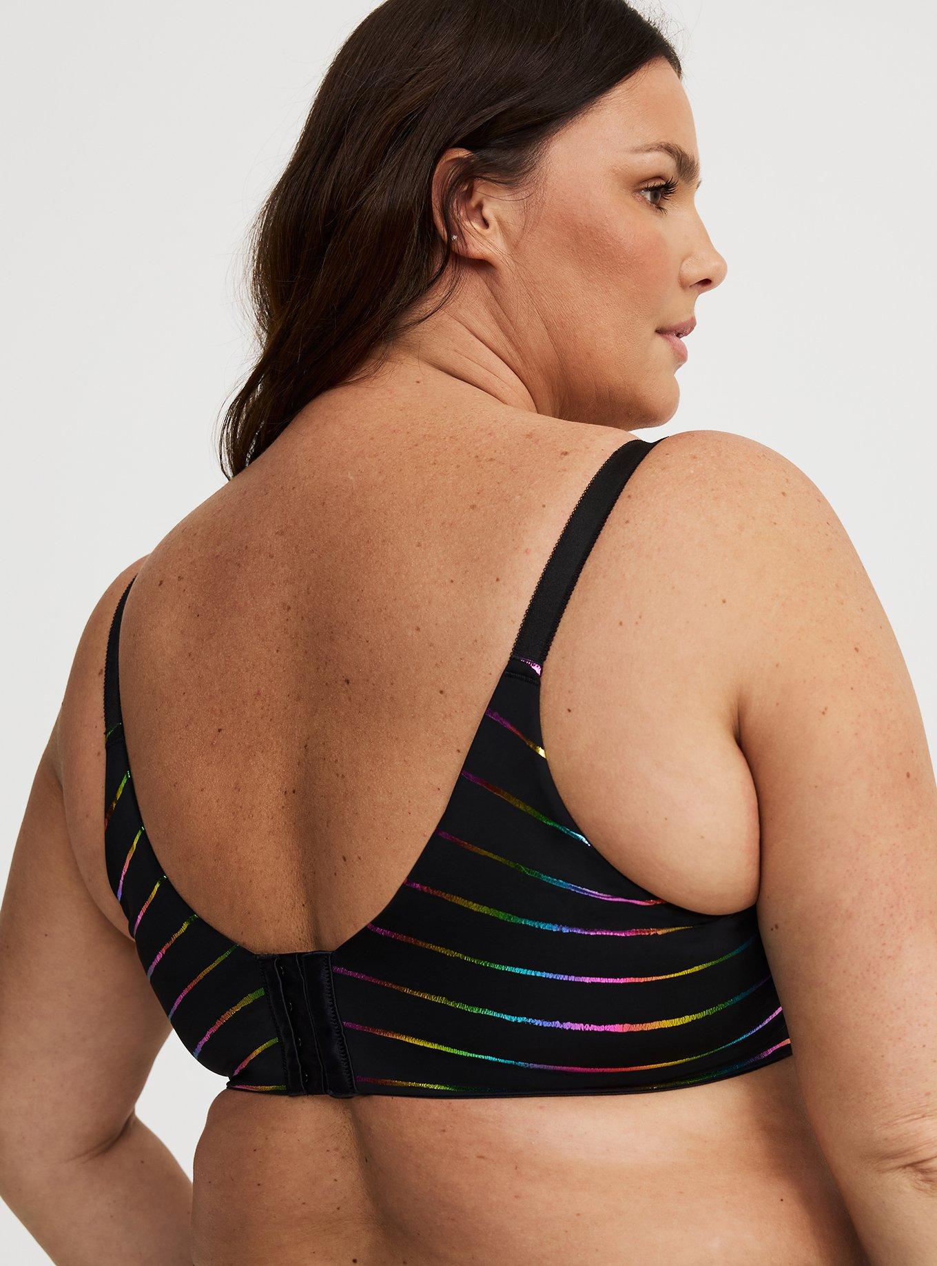 Plus Size - XO Plunge Push-Up Print 360° Back Smoothing Bra - Torrid