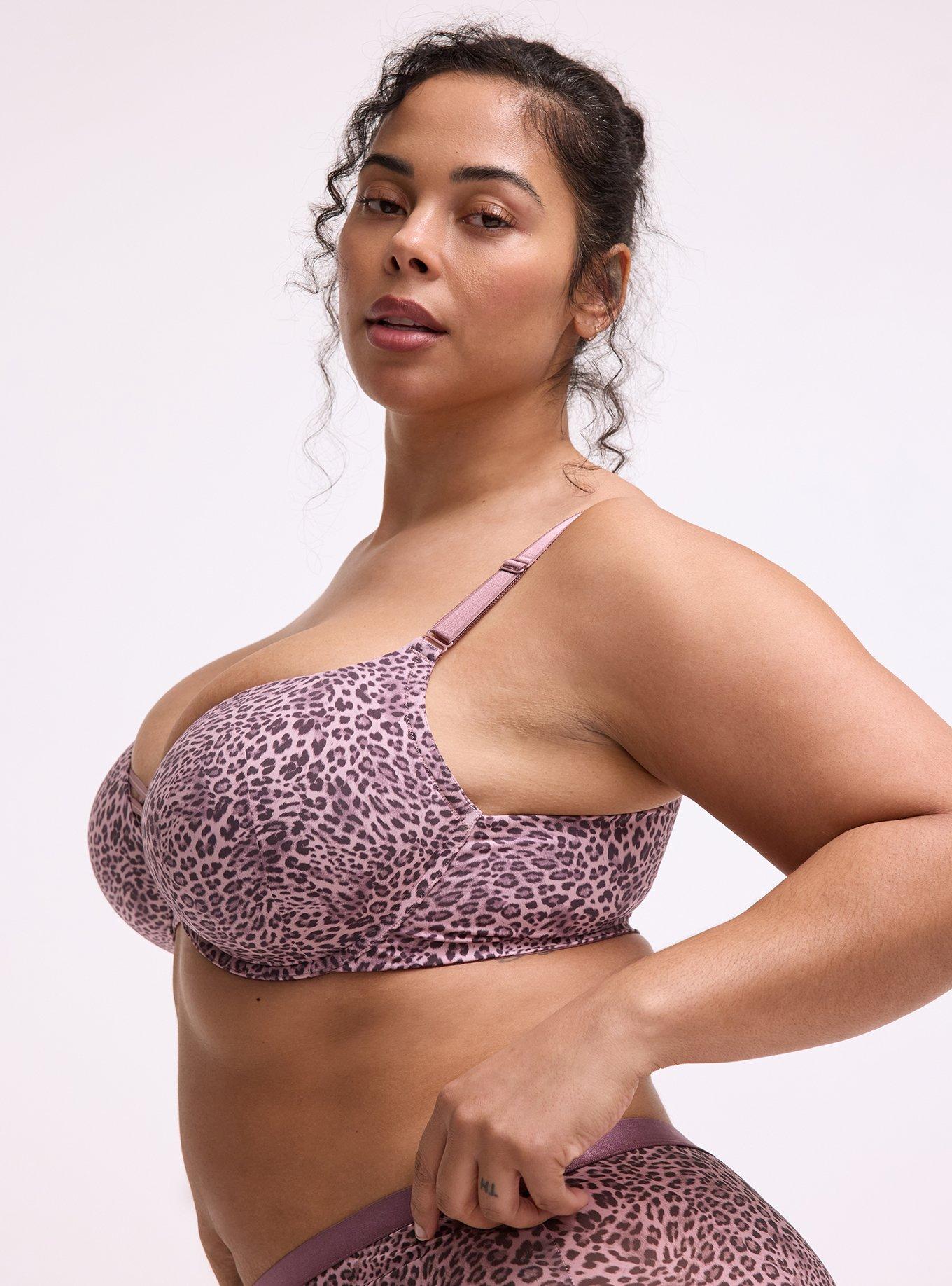 XO Plunge Push-Up Smooth Bra, CLASSIC LEOPARD KEEPSAKE LILAC, alternate