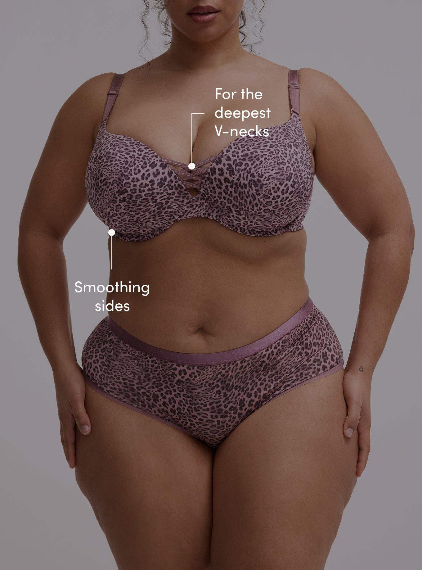 XO Plunge Push-Up Smooth Bra, CLASSIC LEOPARD KEEPSAKE LILAC, alternate