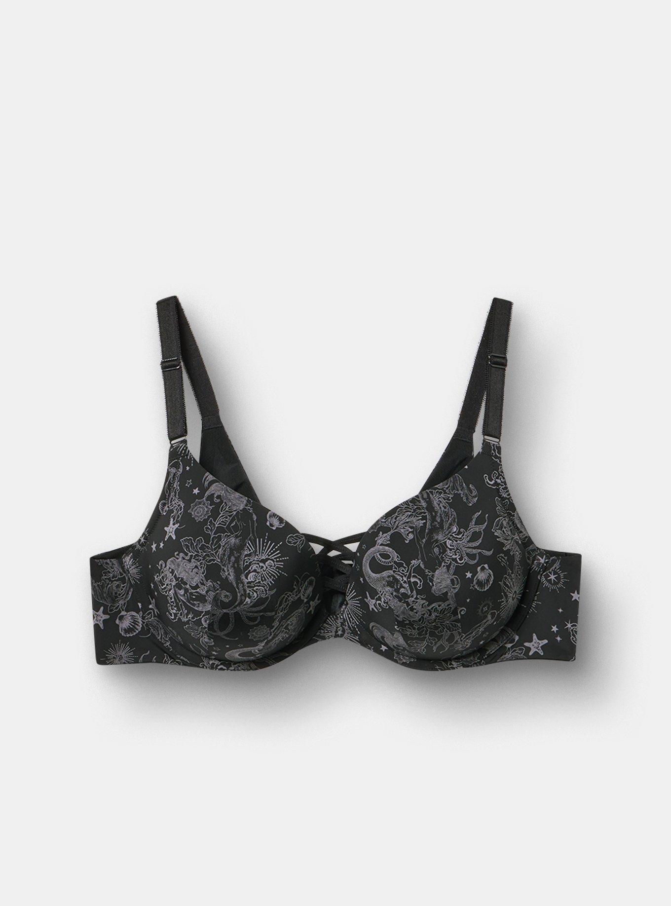 XO Plunge Push-Up Smooth Bra, OCEAN MERMAID FANTASY BLACK, hi-res
