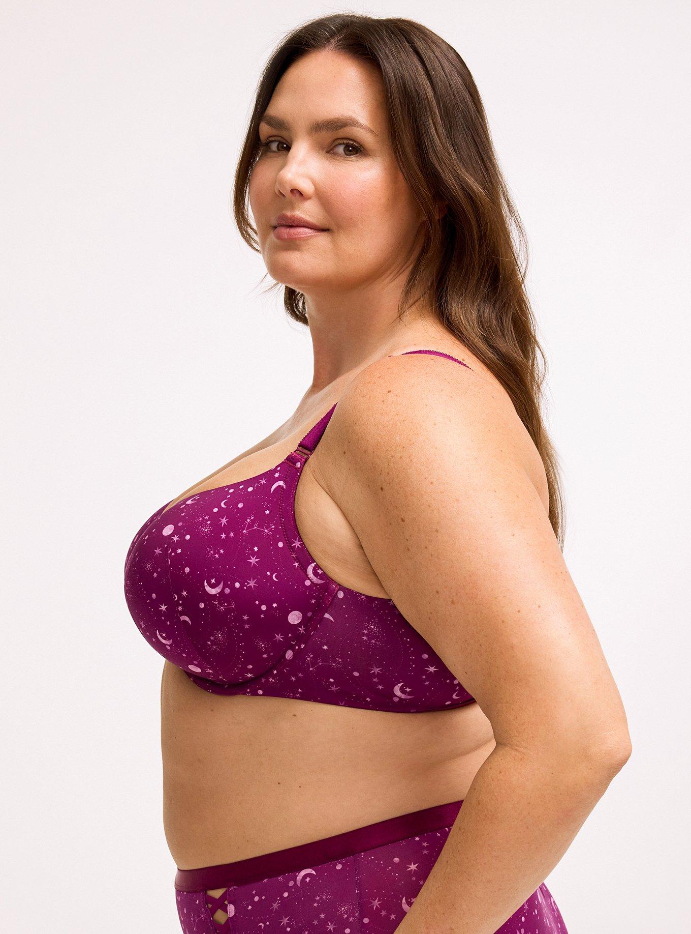 XO Plunge Push-Up Print 360 Back Smoothing Bra, CELESTIAL GLOW PURPLE, alternate