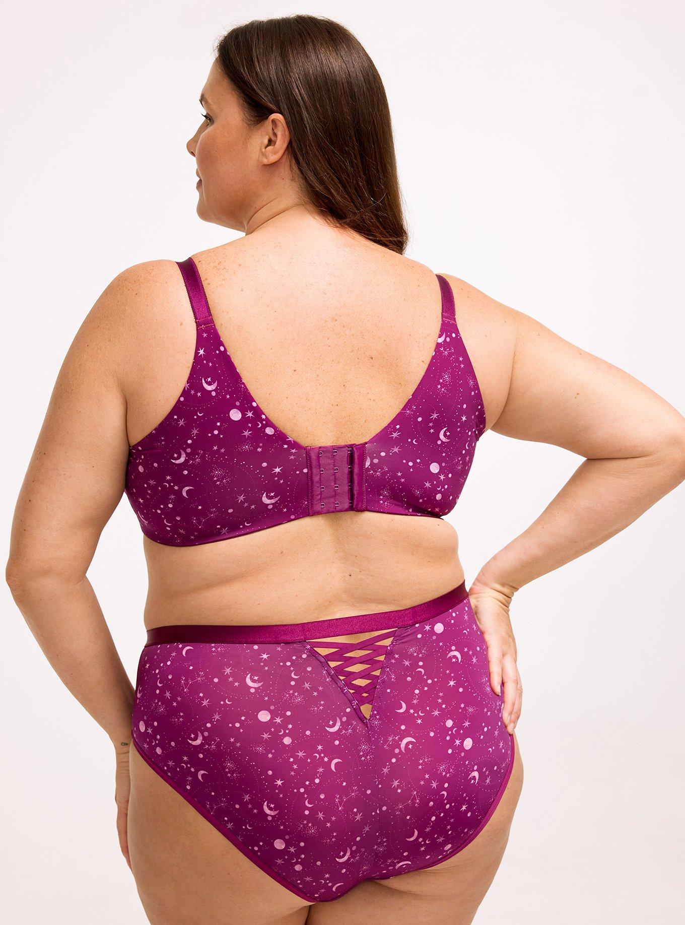 XO Plunge Push-Up Print 360 Back Smoothing Bra, CELESTIAL GLOW PURPLE, alternate