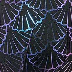 XO PLUNGE PUSH UP PRINT 360 BACK SMOOTHING BRA, SHELL SCALES BLUE, swatch