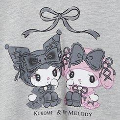 Kuromi & My Melody Classic Cotton Raglan Tee, LIGHT HEATHER GREY, swatch