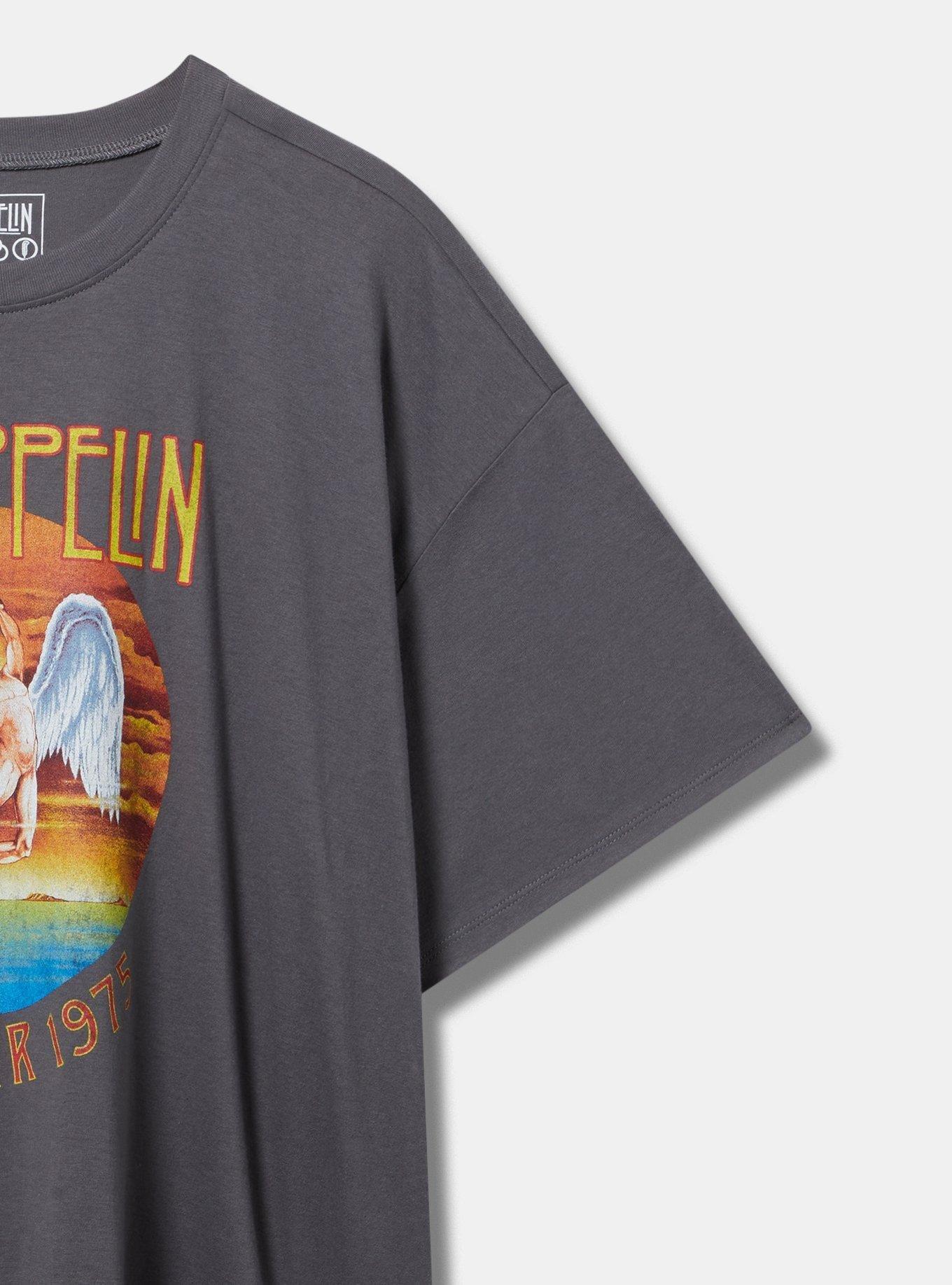 Led Zeppelin Oversized Fit Crew Cotton Tee