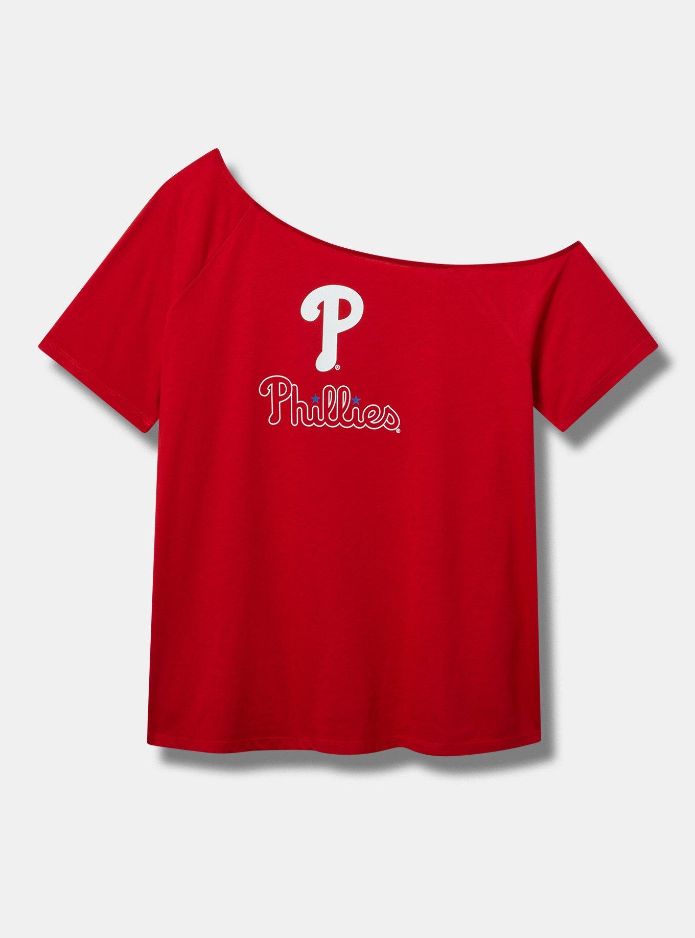 MLB Philadelphia Phillies Cotton Off-Shoulder Tee