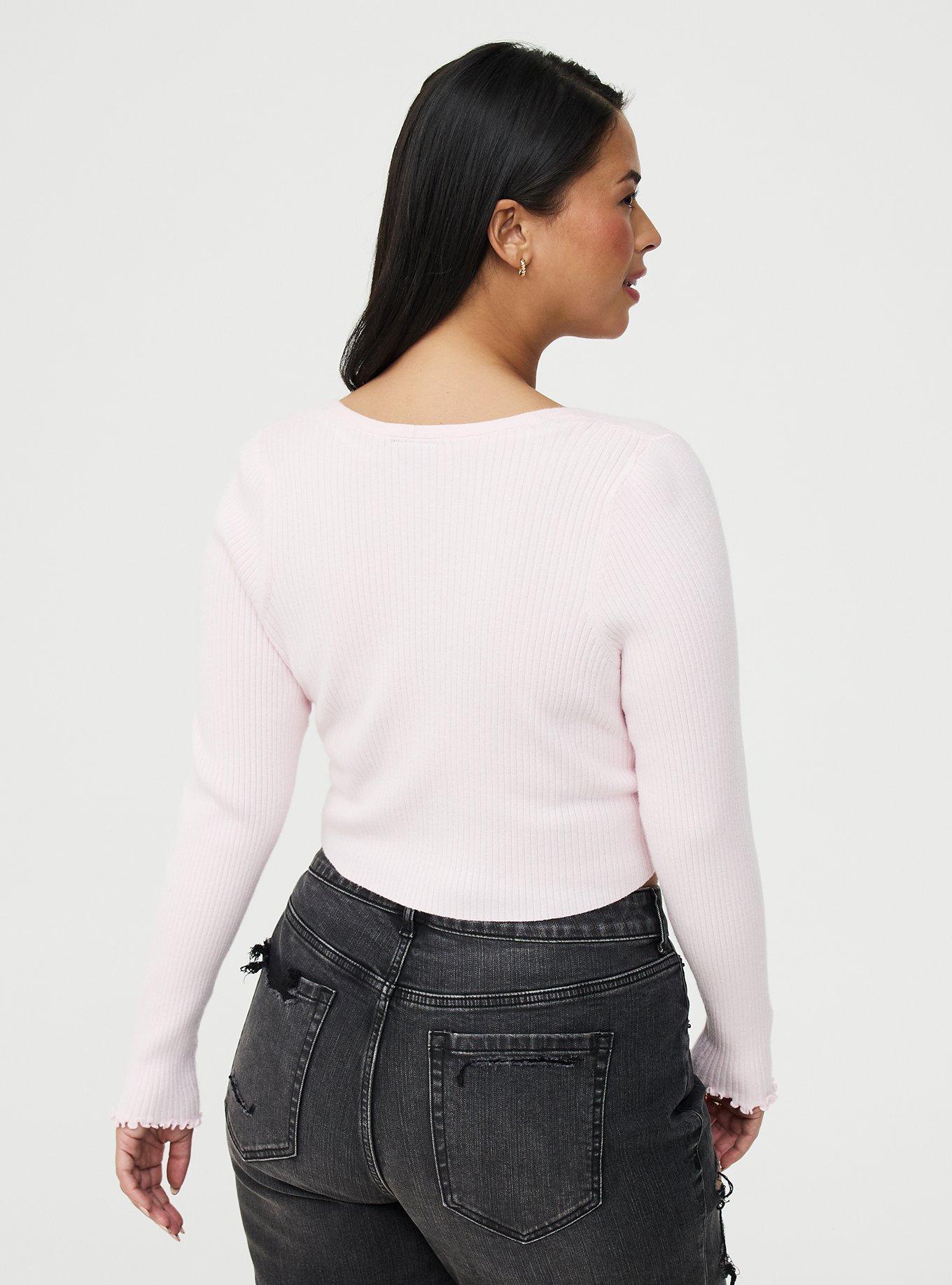 Everyday Soft V-Neck Shrug, BARELY PINK, alternate