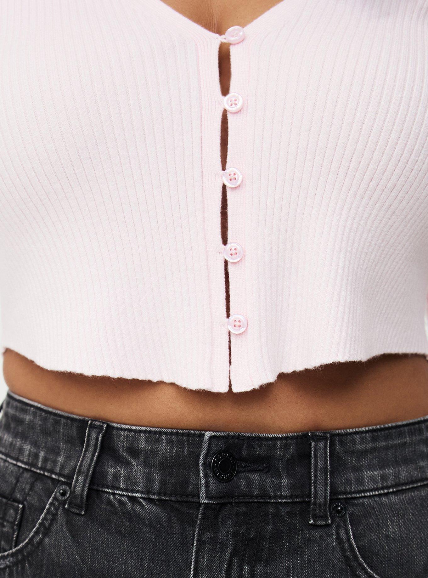 Everyday Soft V-Neck Shrug, BARELY PINK, alternate