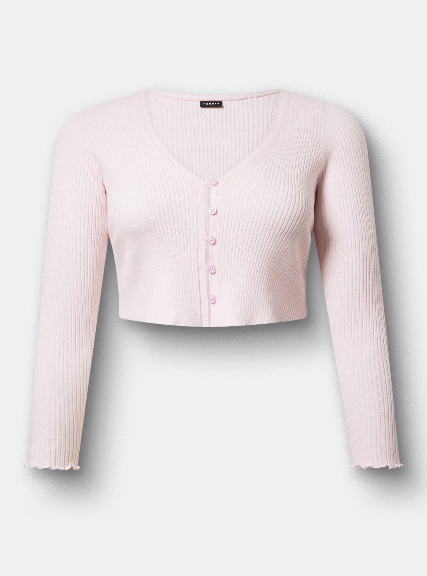 Everyday Soft V-Neck Shrug, BARELY PINK, hi-res