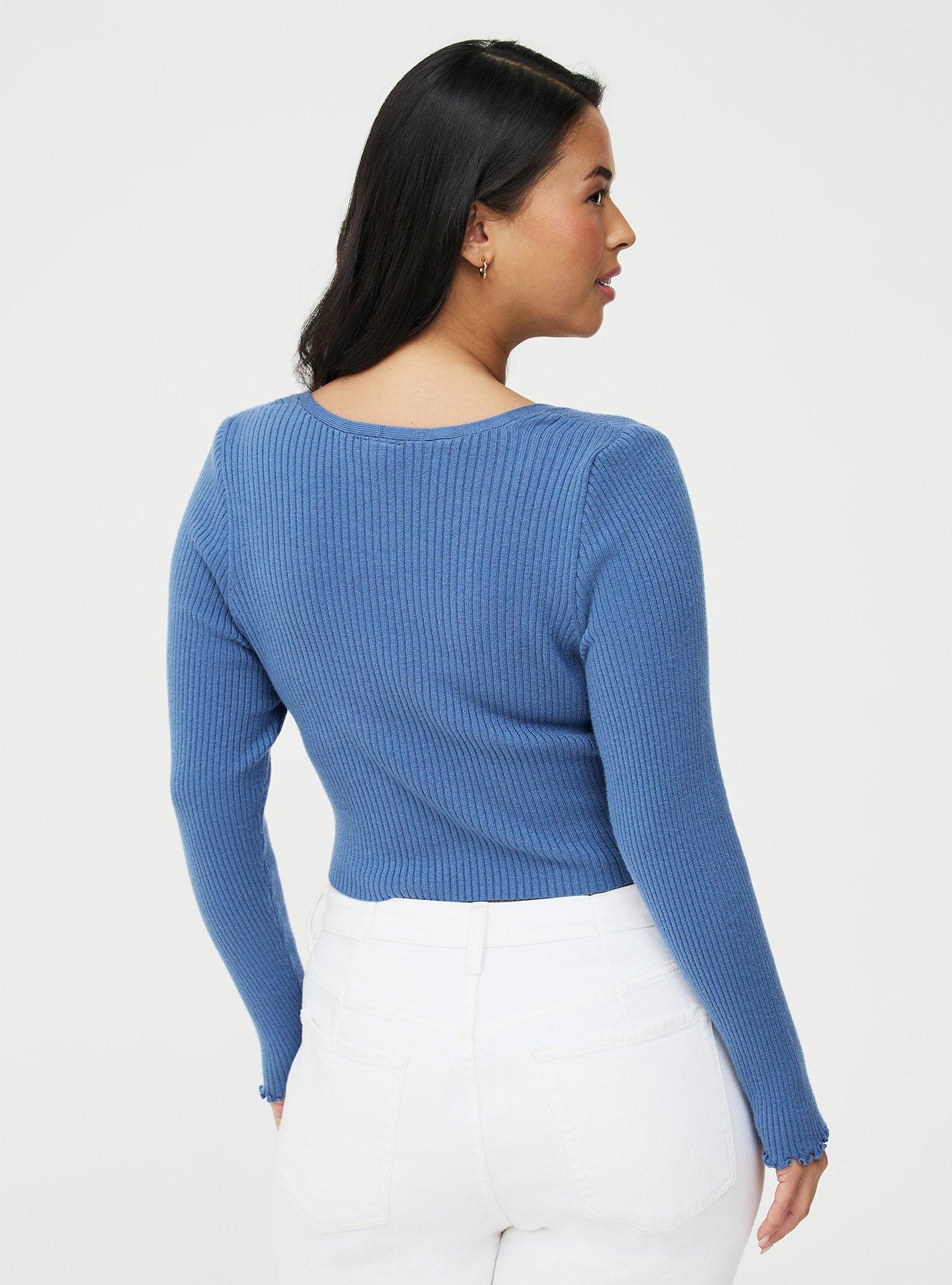 Everyday Soft V-Neck Shrug, BLUE HORIZON, alternate