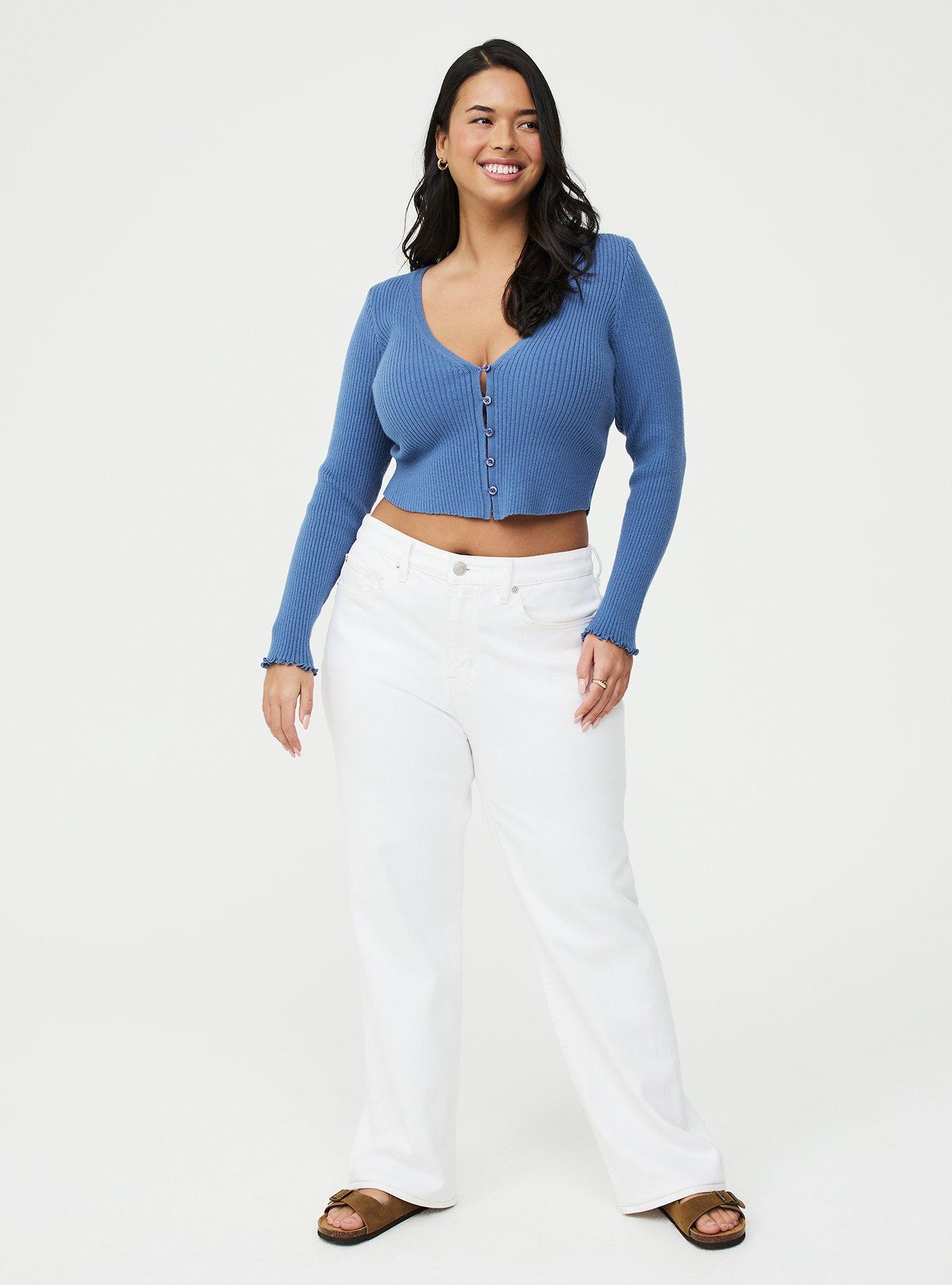 Everyday Soft V-Neck Shrug, BLUE HORIZON, alternate