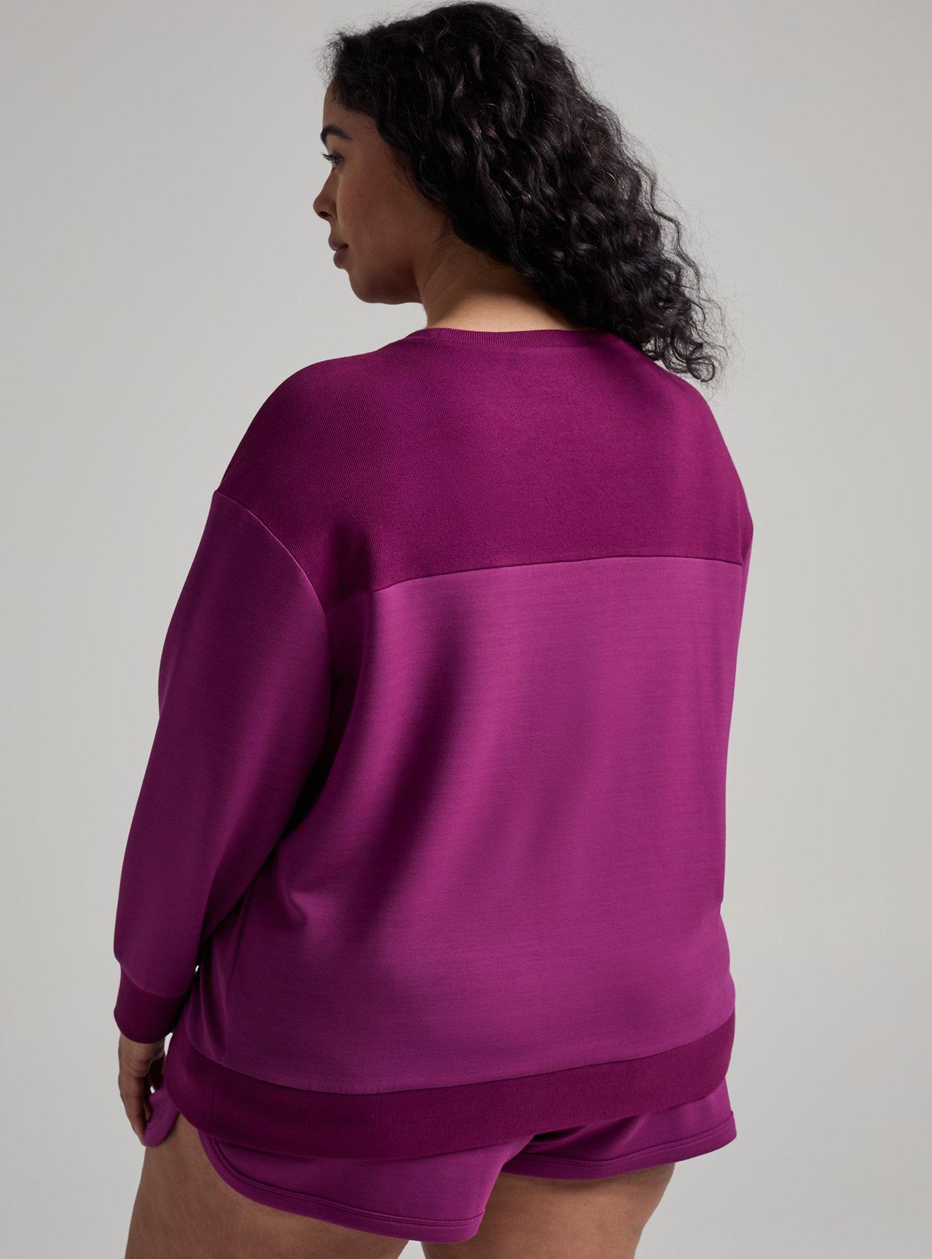 TRU Cupro Active Pullover, PLUM CASPIA, alternate