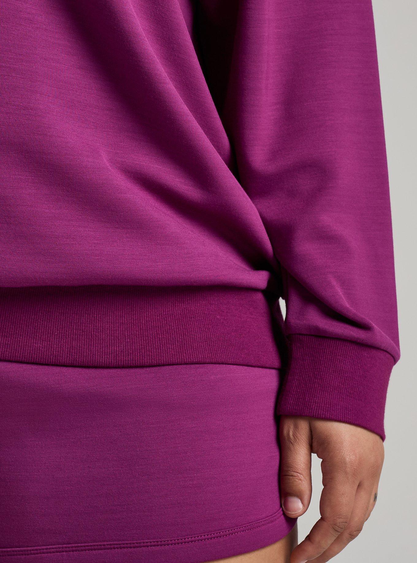 TRU Cupro Active Pullover, PLUM CASPIA, alternate