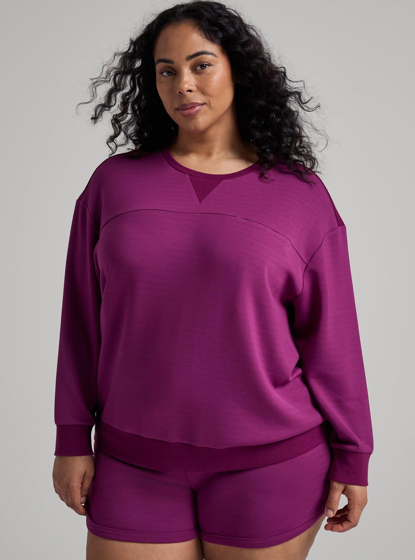 TRU Cupro Active Pullover, PLUM CASPIA, hi-res