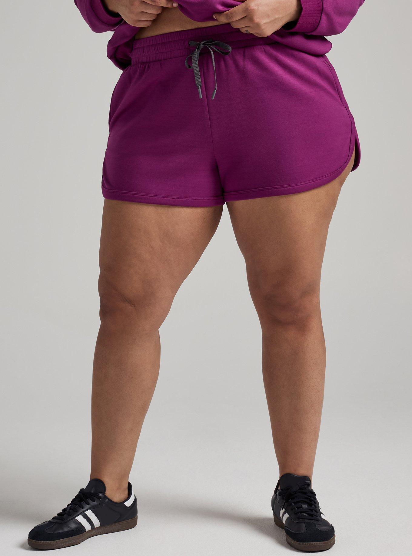 TRU Cupro Active Short, PLUM CASPIA, alternate