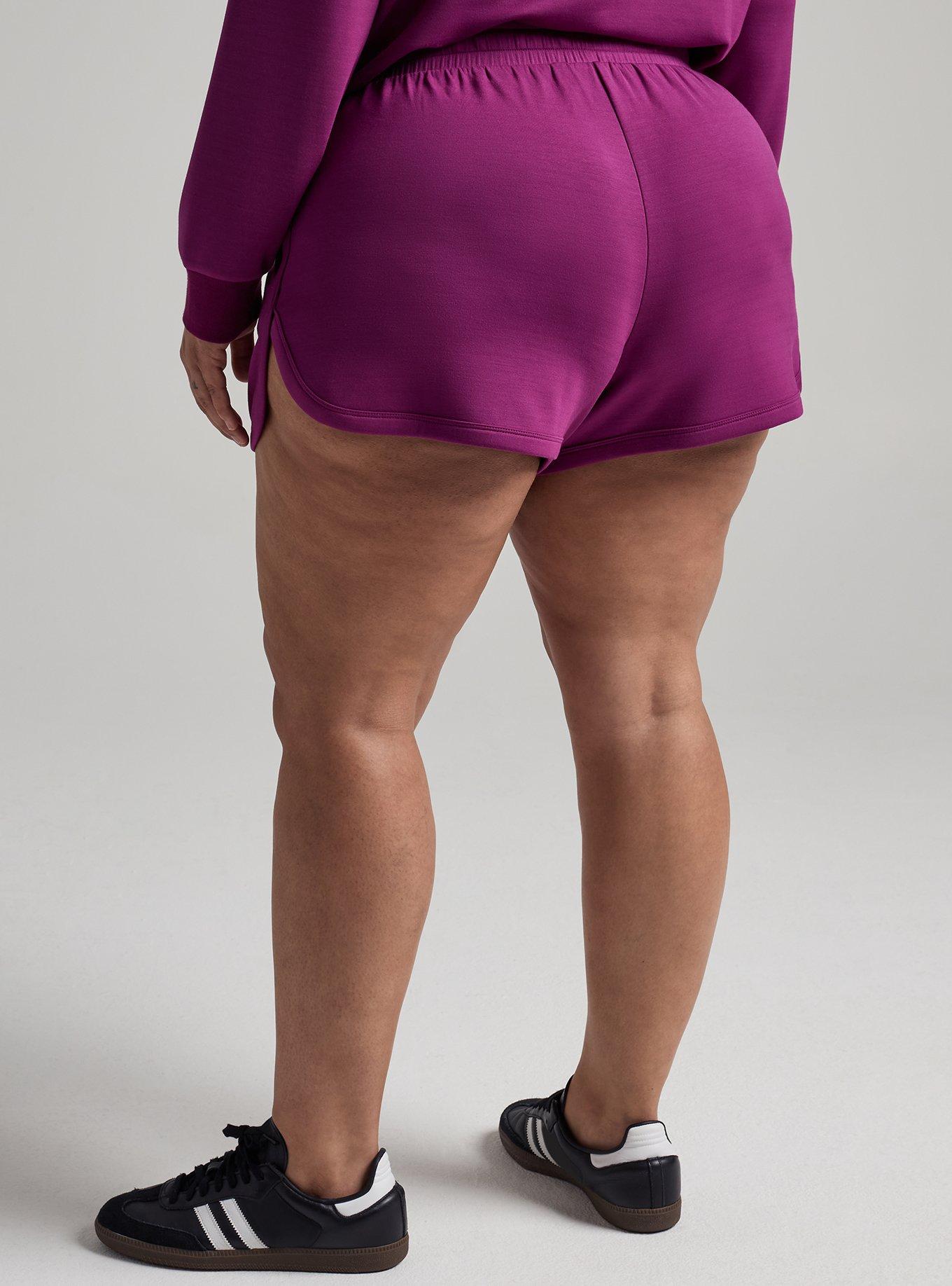 TRU Cupro Active Short, PLUM CASPIA, alternate