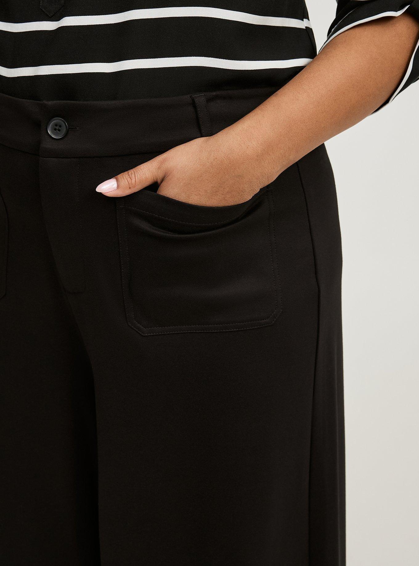 Wide Leg Patch Pocket Crop Pant