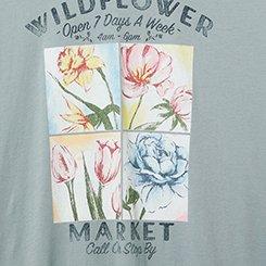 Flower Market Oversized Heritage Jersey Tunic Tee, AGATE STONE, swatch