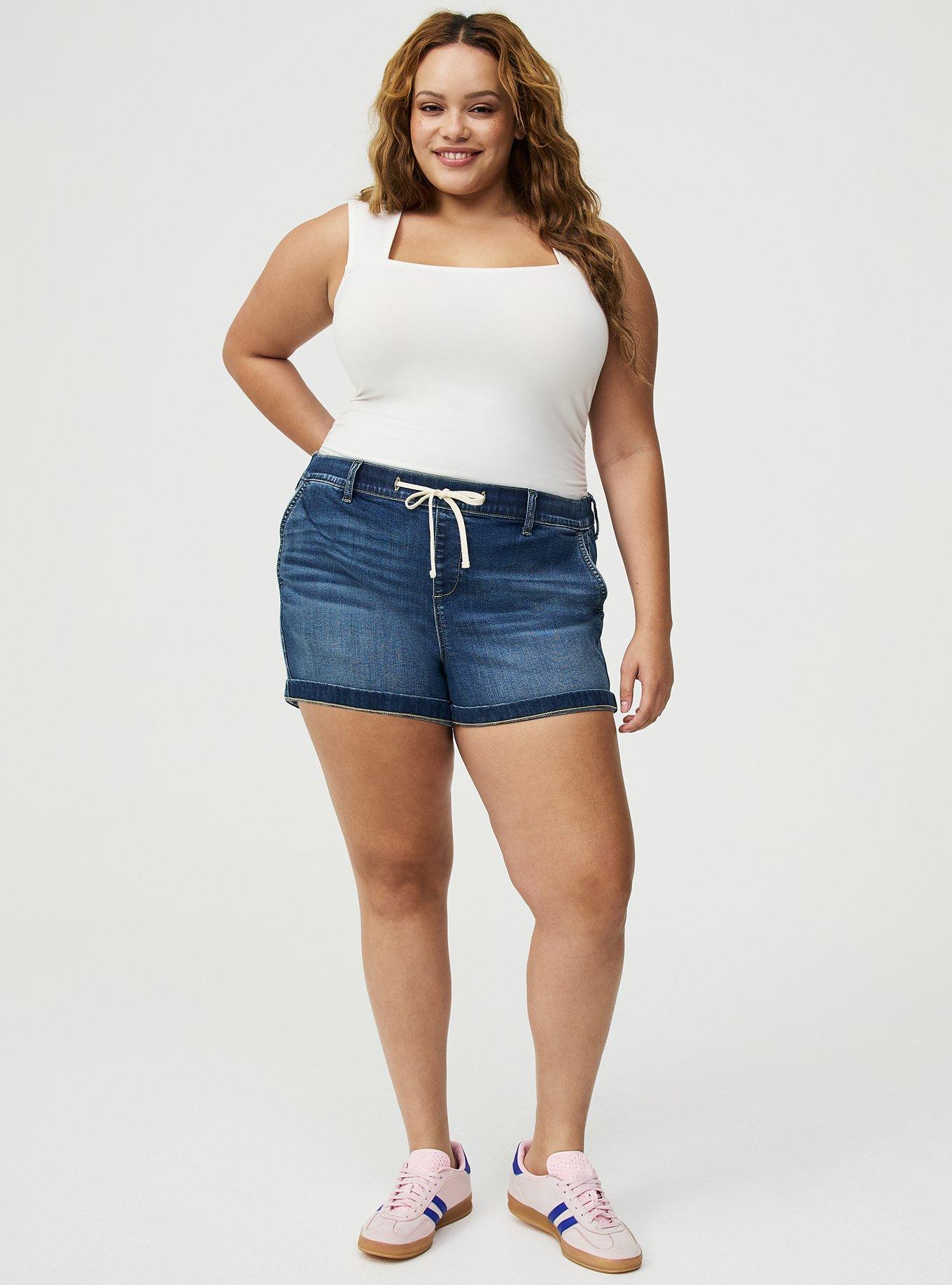 Plus Size 3.5'' Weekend Mid-Rise Short, ANDROMEDA, hi-res