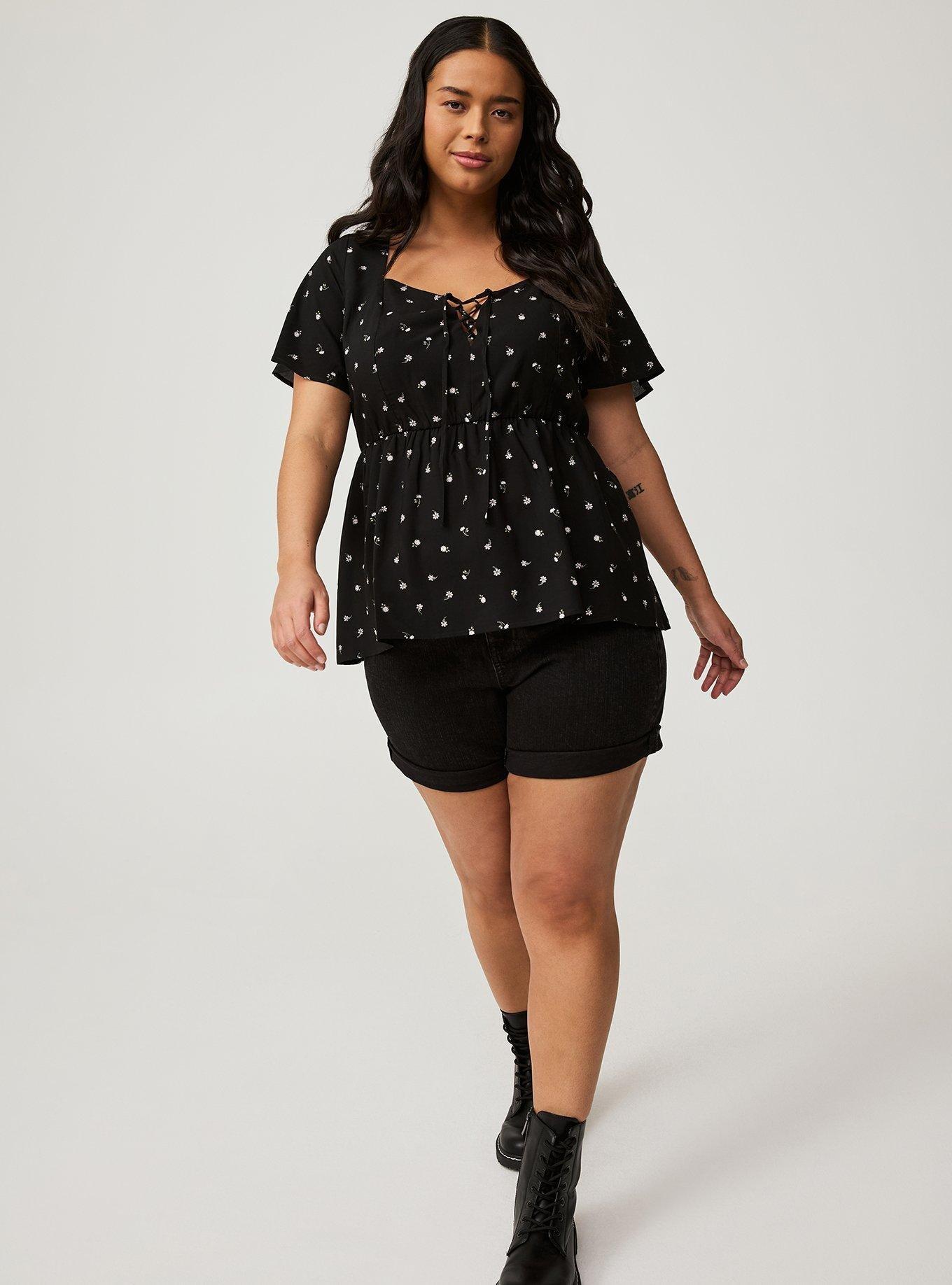 Babydoll Lace-Up Top