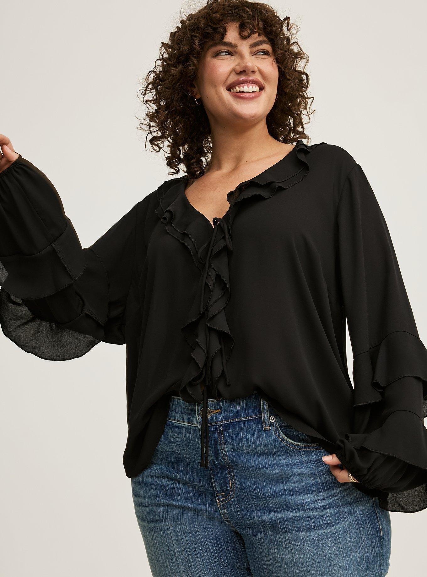 Tie-Front Ruffle Top