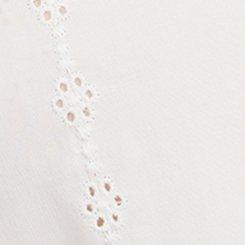 Eyelet Button-Down Top, CLOUD DANCER, swatch