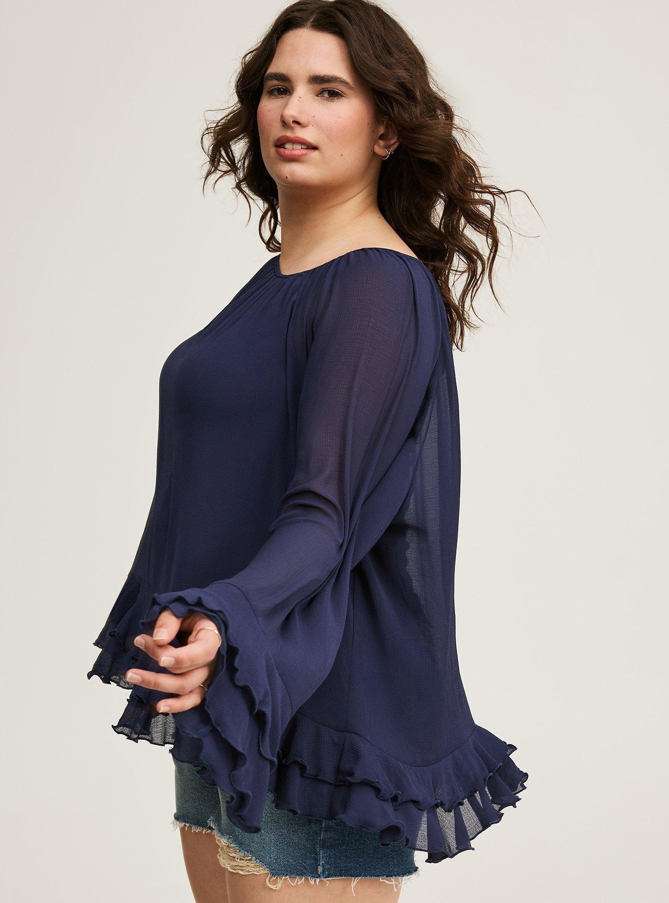 Ruffle Long Sleeve Top