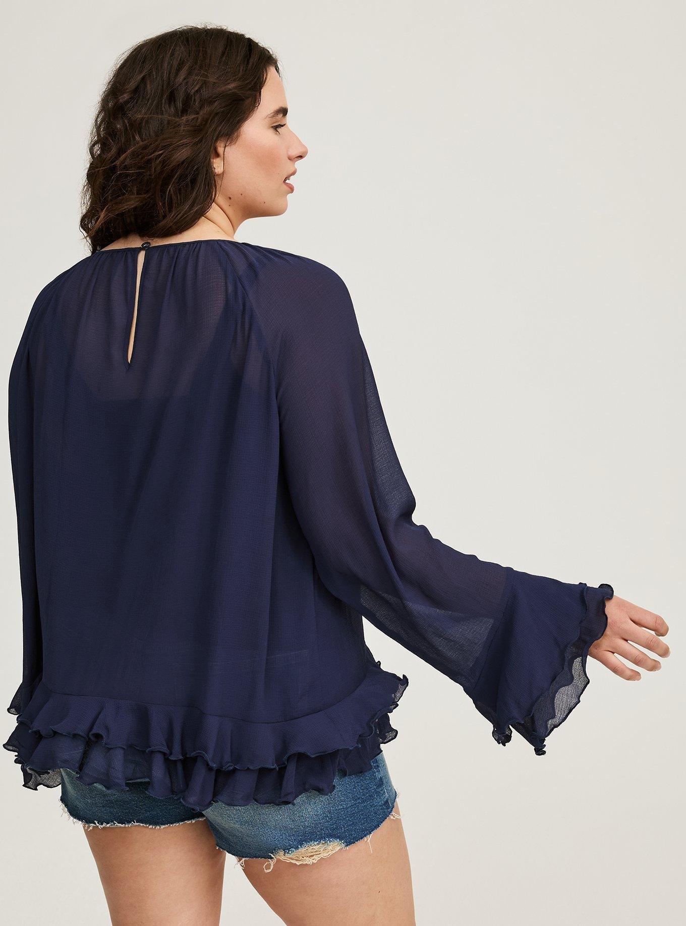 Ruffle Long Sleeve Top