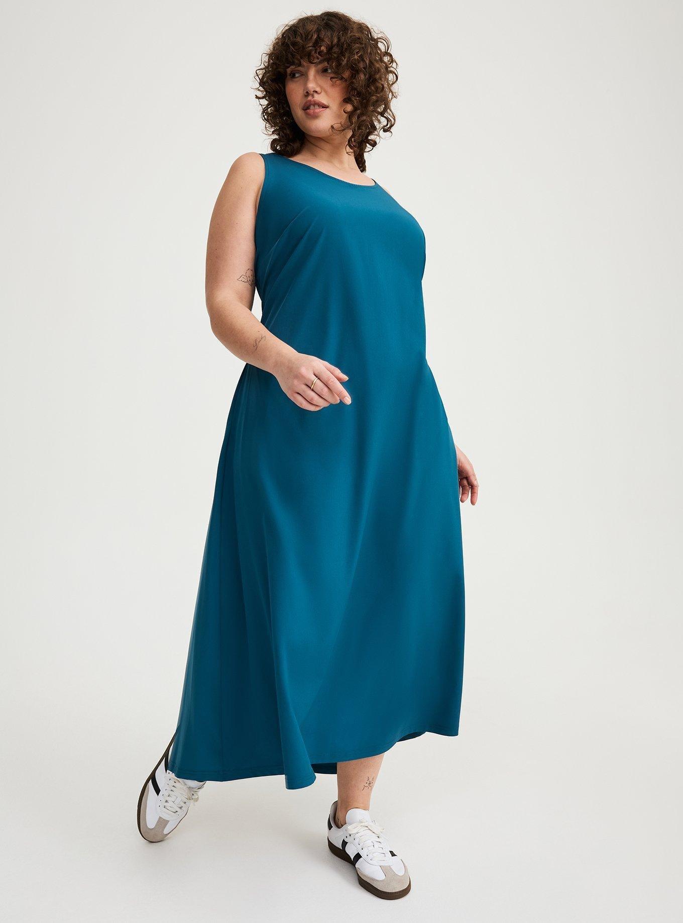 Plus Size - Stretch Woven Maxi Active Dress - Torrid