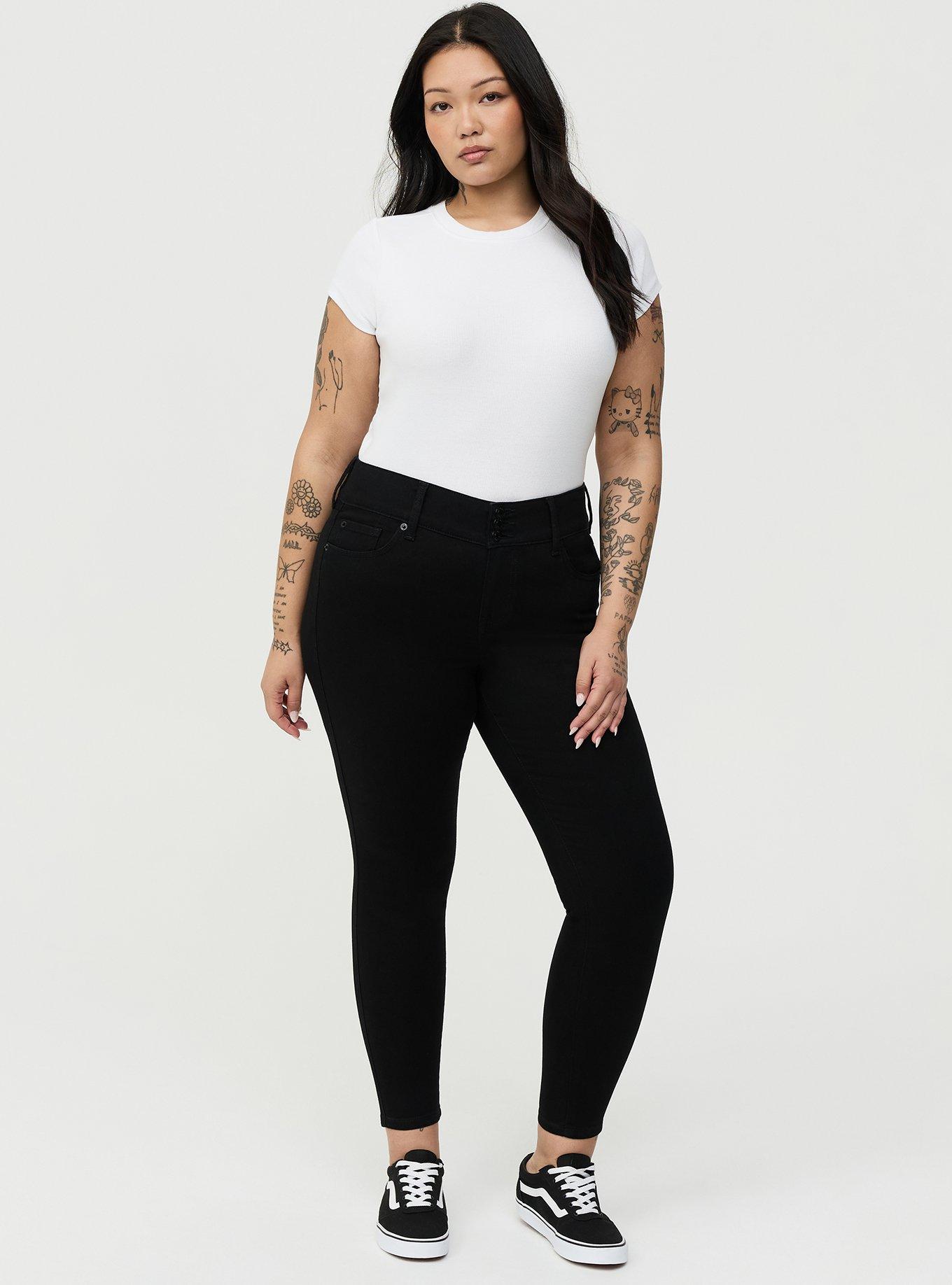 Skinny Jegging High-Rise Capri Jean, BLACK, alternate