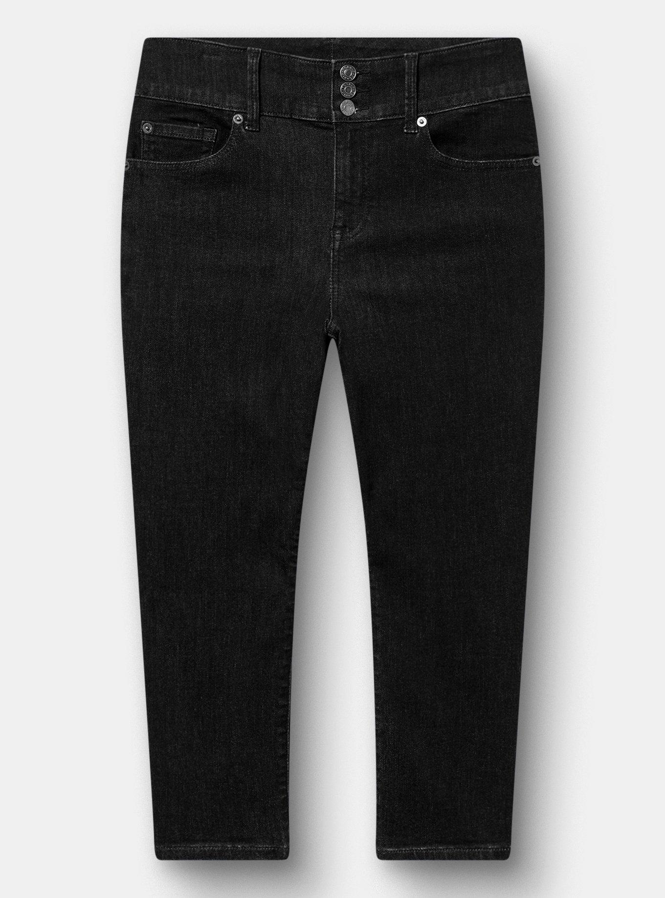 Skinny Jegging High-Rise Capri Jean, BLACK, hi-res