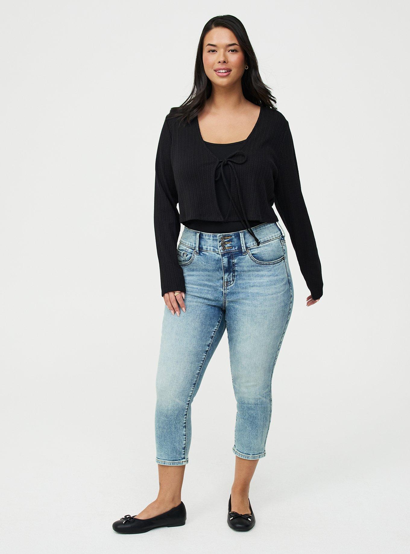 Skinny Jegging High-Rise Capri Jean, MAGNETIC, hi-res