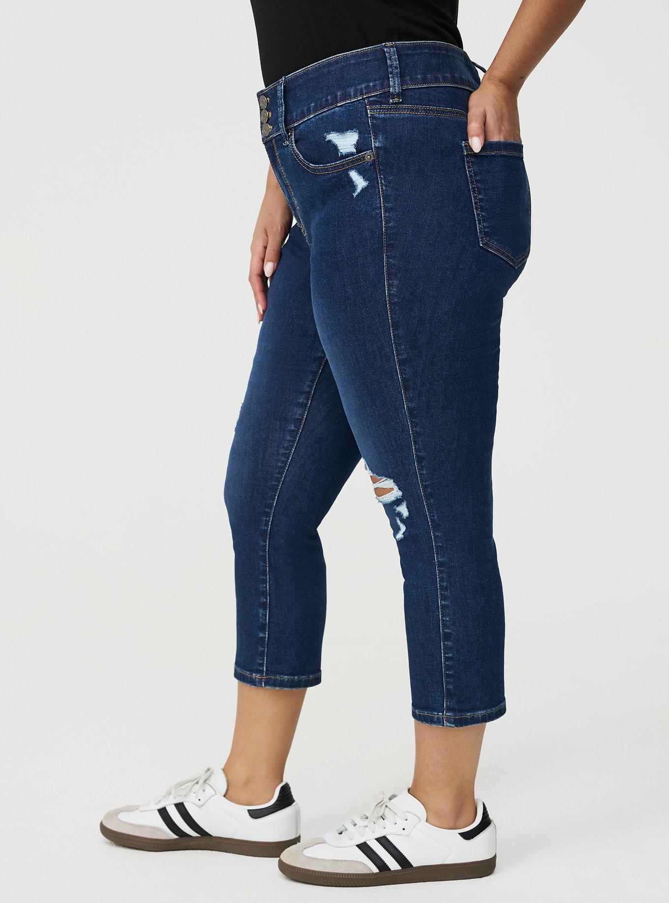 Skinny Jegging High-Rise Capri Jean, SATELLITE, alternate