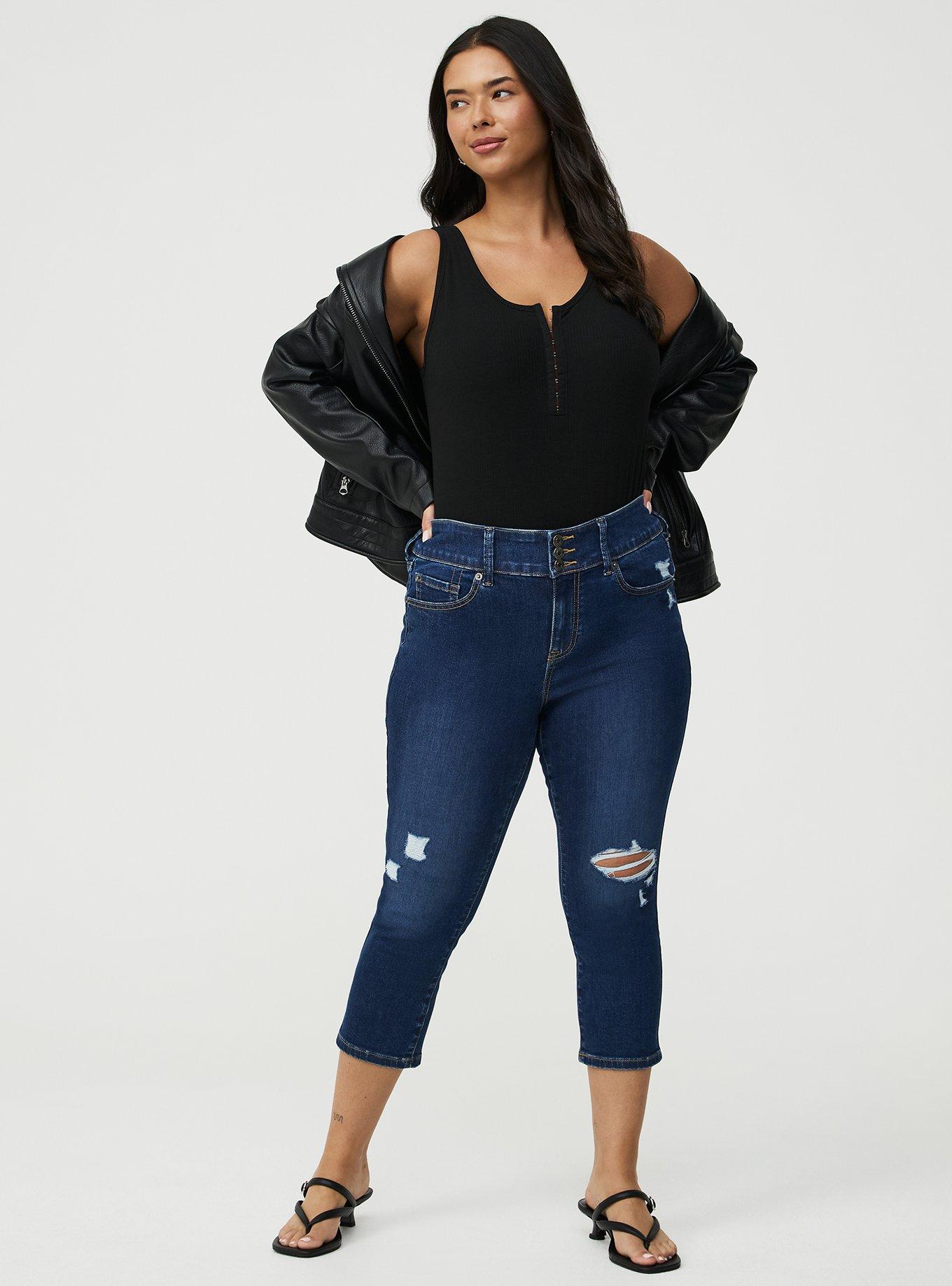Skinny Jegging High-Rise Capri Jean, SATELLITE, alternate