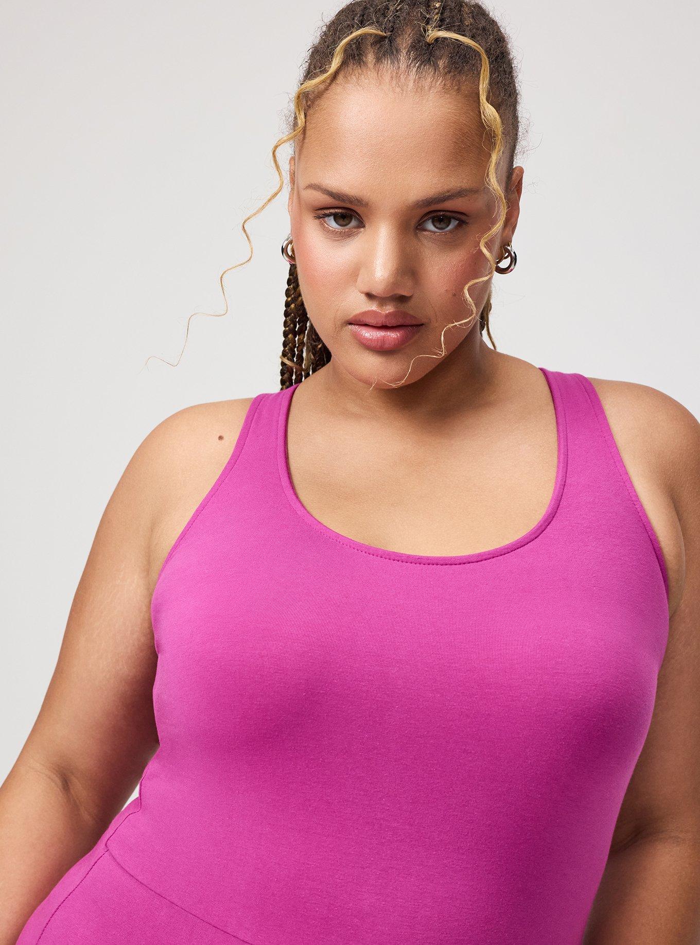 Plus Size Cropped Cross-Back One Piece, WILD ASTER, alternate
