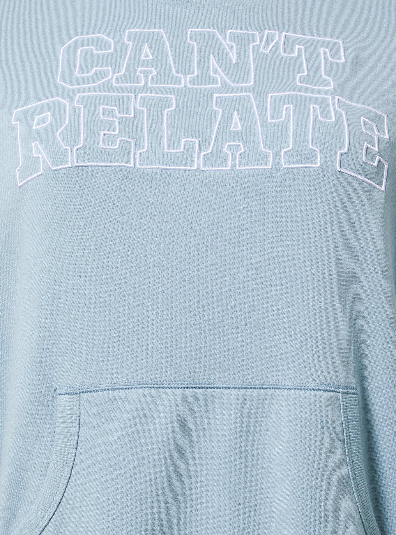 Can't Relate Relaxed Cozy Fleece Hi-Lo Hoodie
