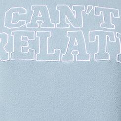 Plus Size Can't Relate Relaxed Cozy Fleece Hi-Lo Hoodie, DUSTY BLUE, swatch