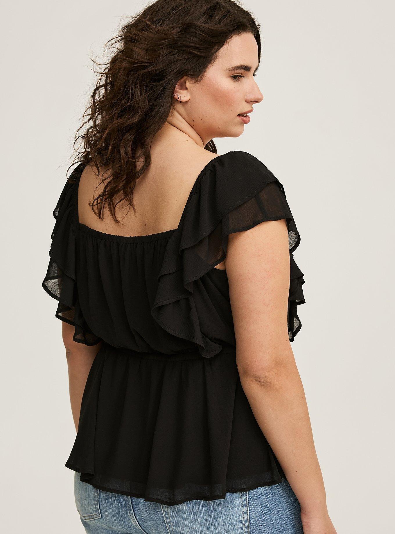 Ruffle Cinched Blouse