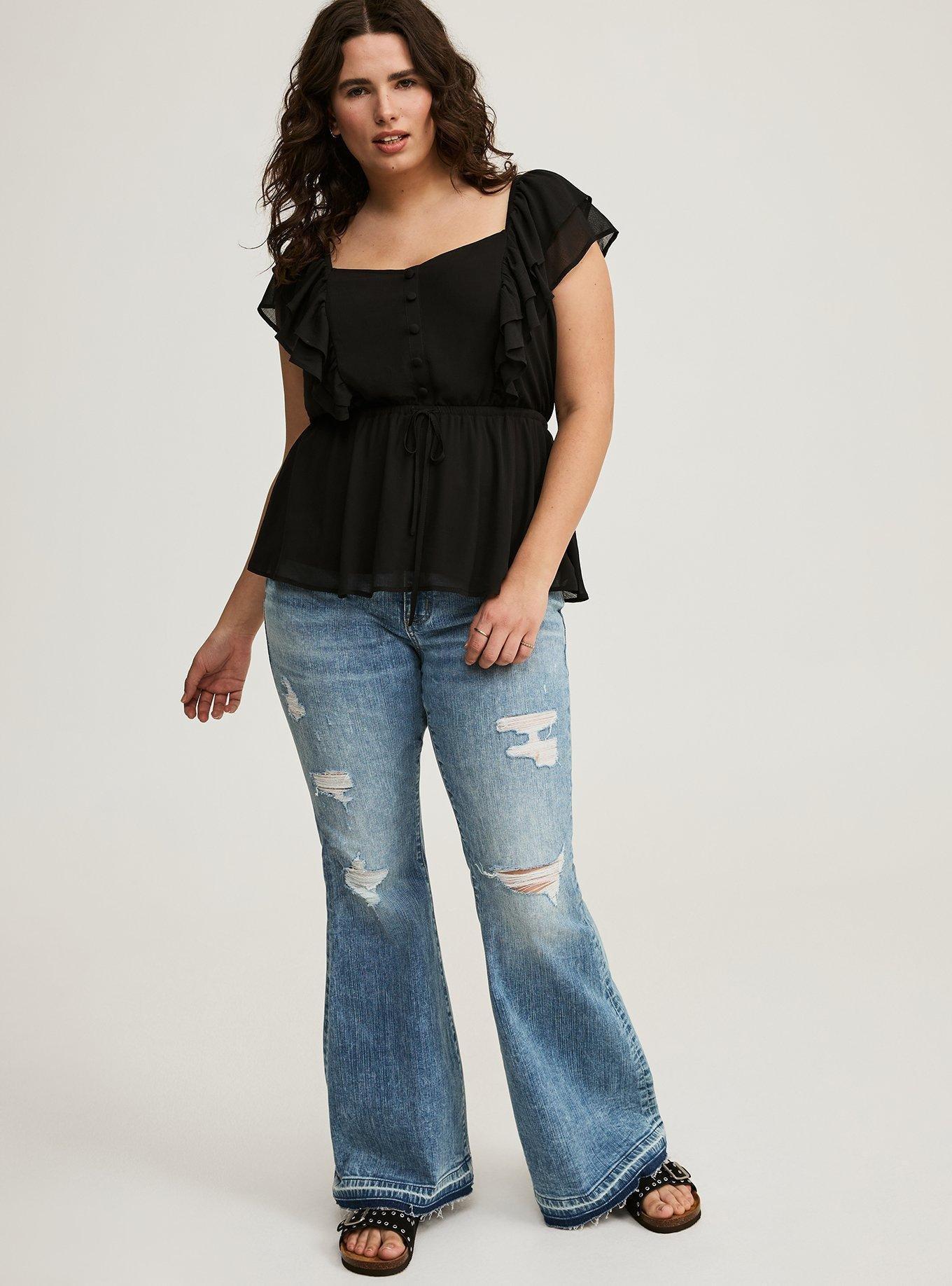 Ruffle Cinched Blouse